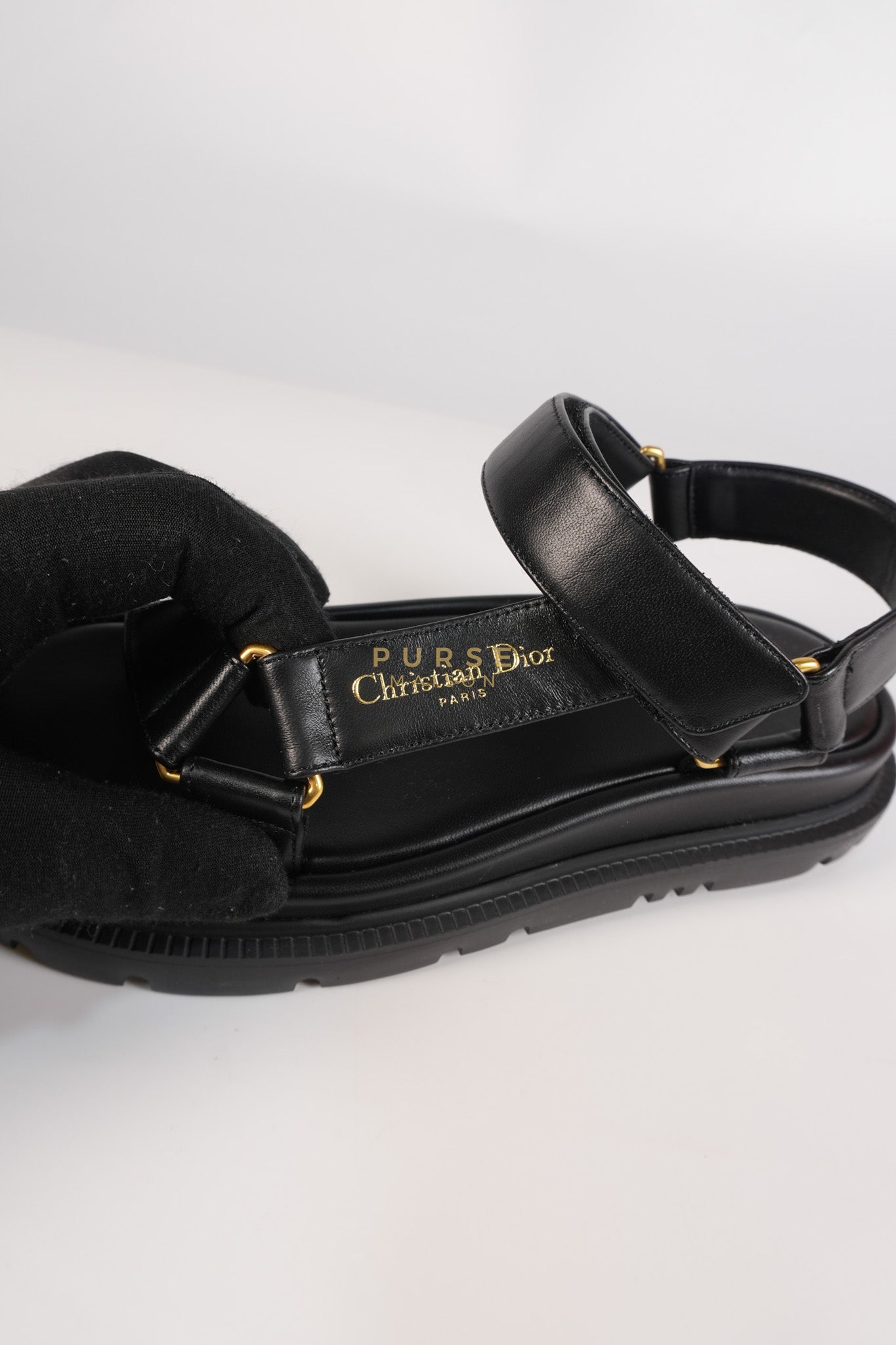 D Wave Sandals in Black Size 37 EU (23.5cm) | Purse Maison Luxury Bags Shop