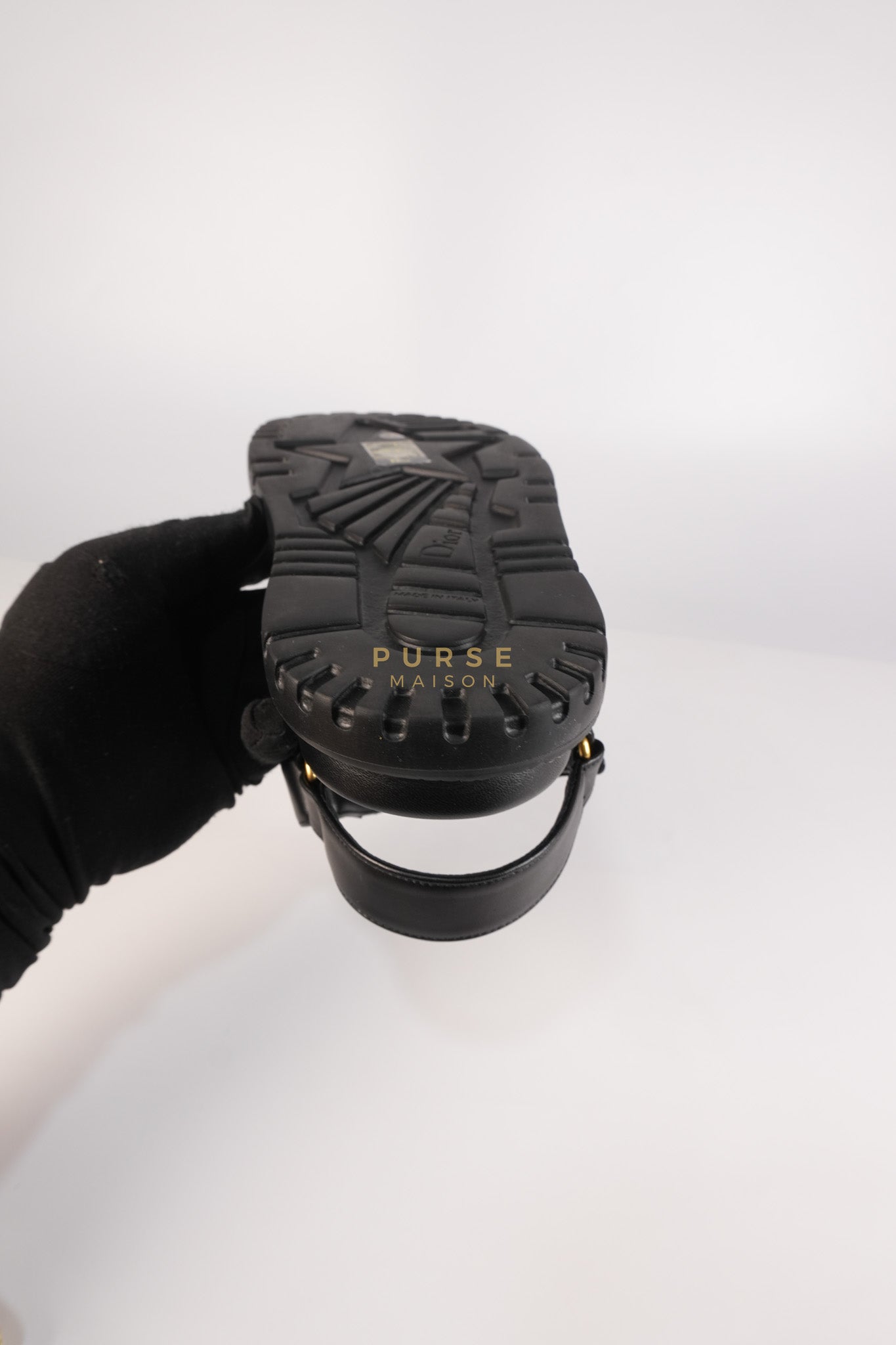 D Wave Sandals in Black Size 37 EU (23.5cm) | Purse Maison Luxury Bags Shop