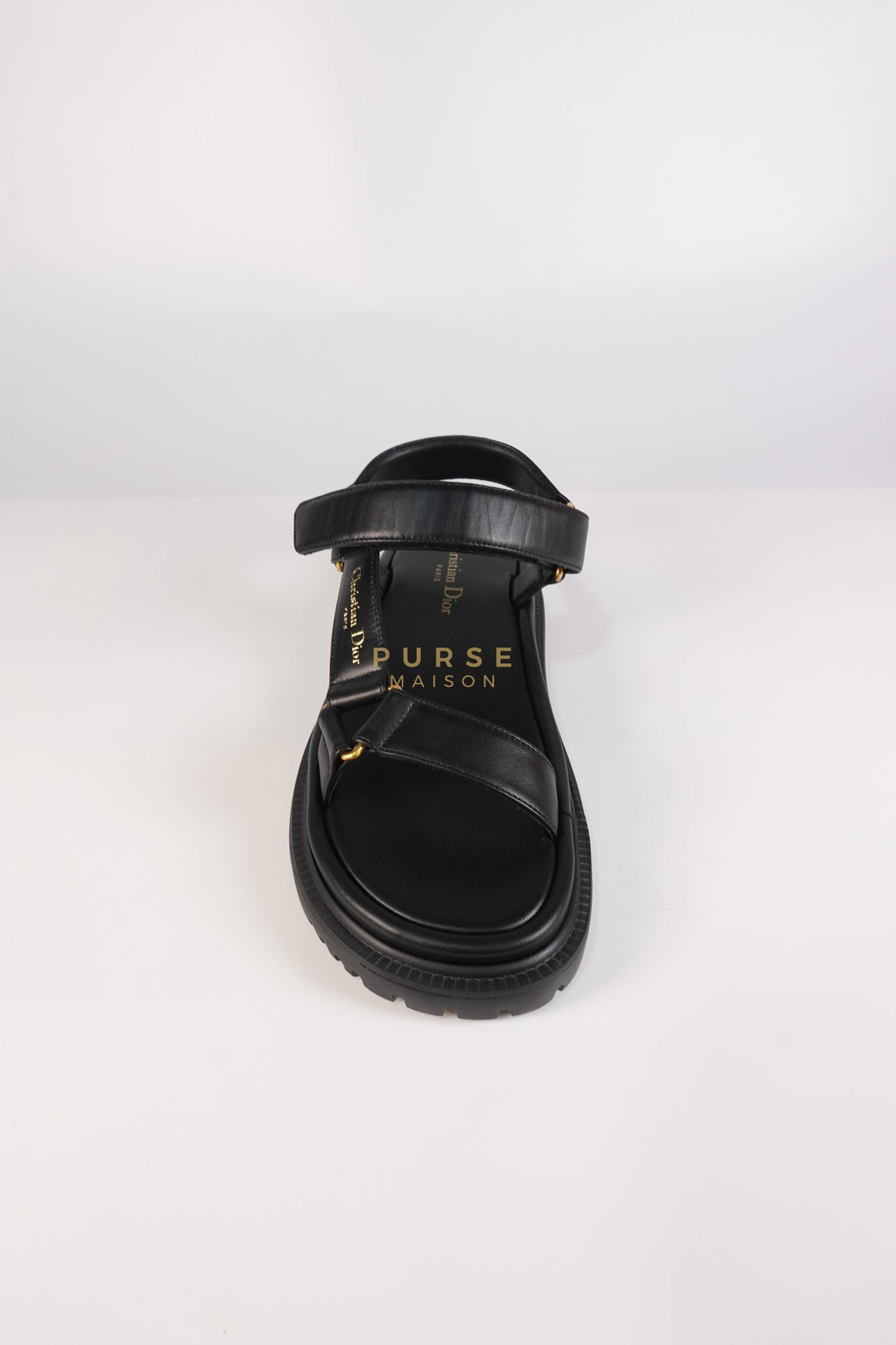 D Wave Sandals in Black Size 37 EU (23.5cm) | Purse Maison Luxury Bags Shop