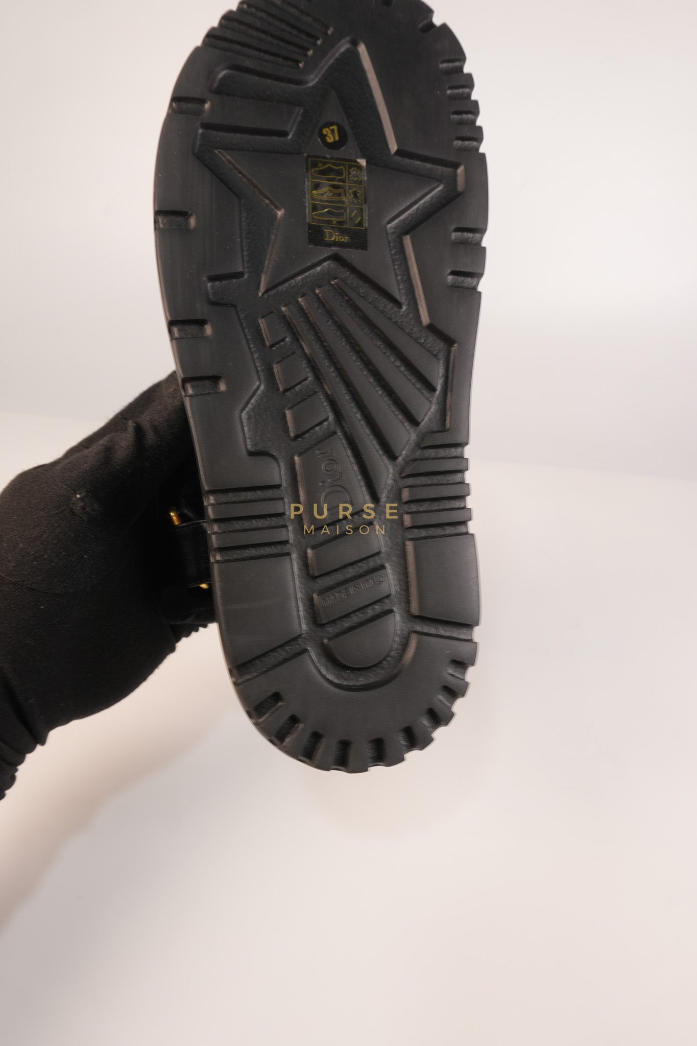 D Wave Sandals in Black Size 37 EU (23.5cm) | Purse Maison Luxury Bags Shop