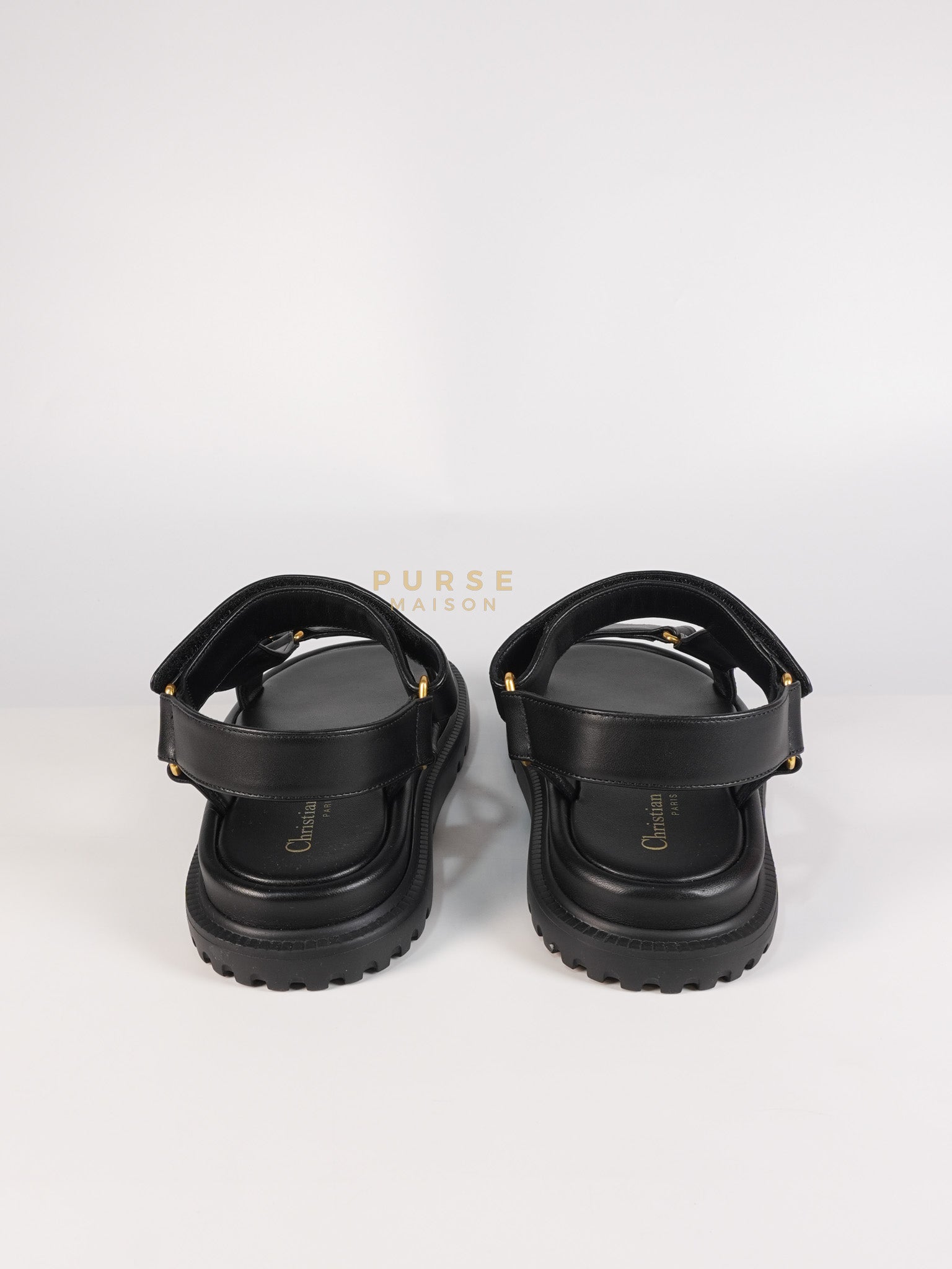 D Wave Sandals in Black Size 37 EU (23.5cm) | Purse Maison Luxury Bags Shop