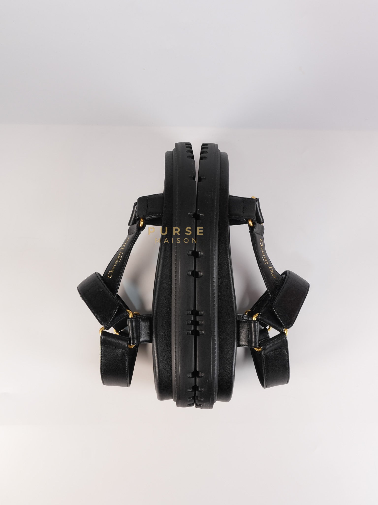 D Wave Sandals in Black Size 37 EU (23.5cm) | Purse Maison Luxury Bags Shop