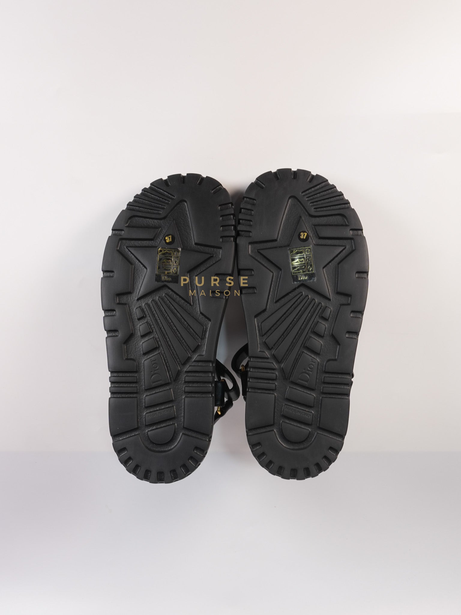 D Wave Sandals in Black Size 37 EU (23.5cm) | Purse Maison Luxury Bags Shop