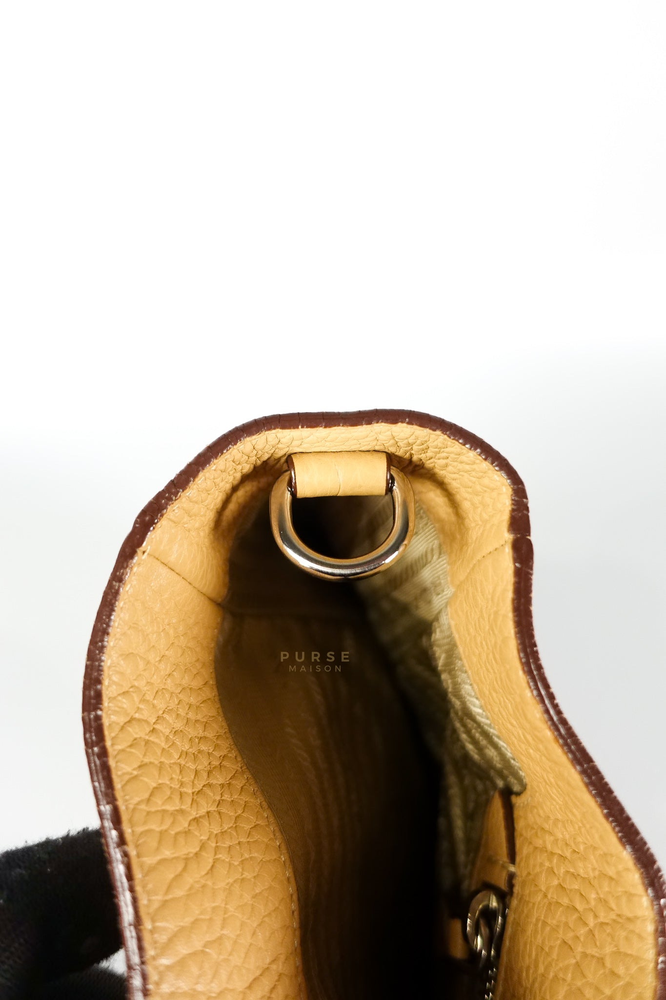 Daino Vitello Braided Handle Open Tote Bag | Purse Maison Luxury Bags Shop