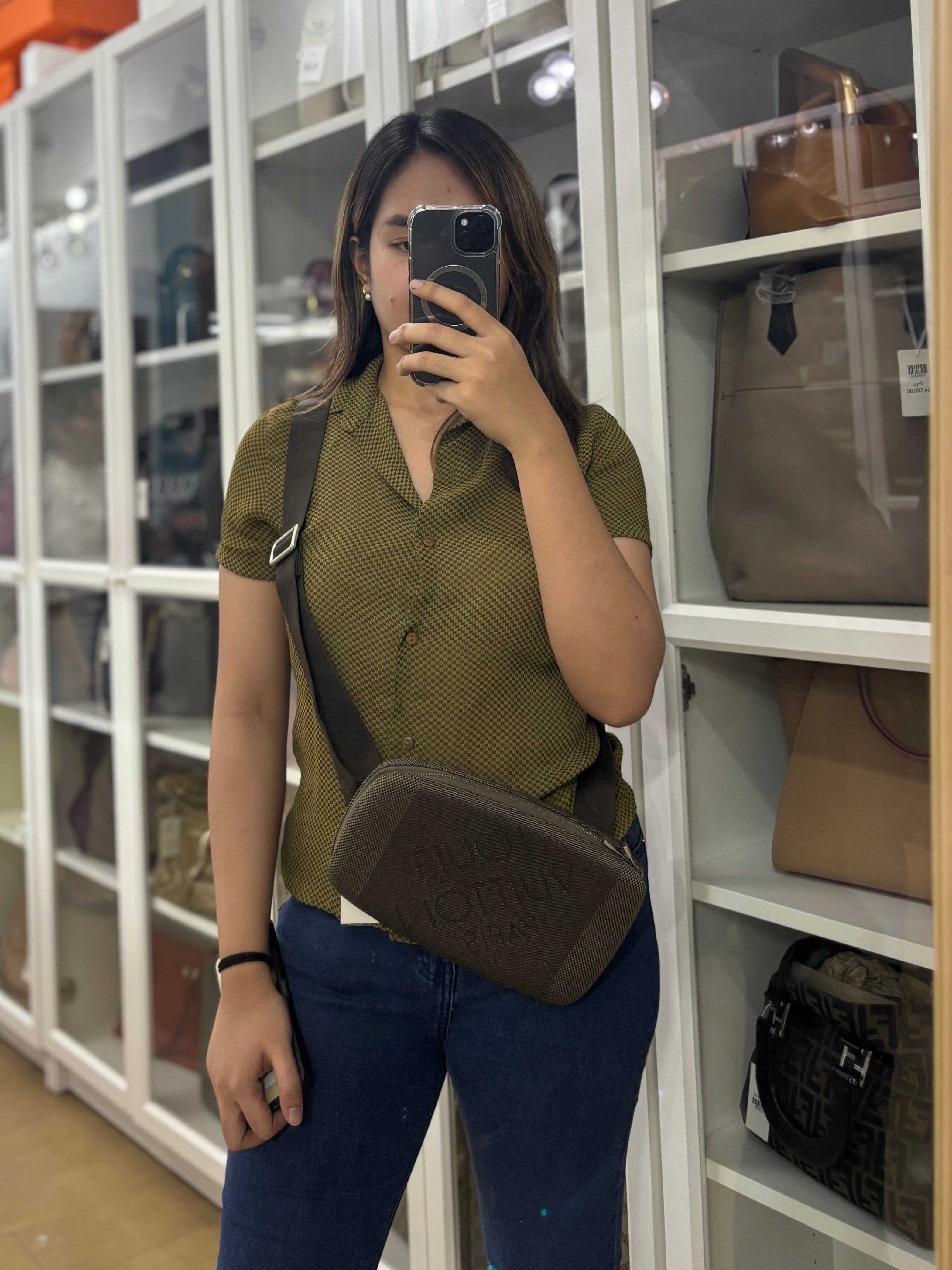 Damier Geant Mage Terre Sling Bag (Date code: MI1024) | Purse Maison Luxury Bags Shop