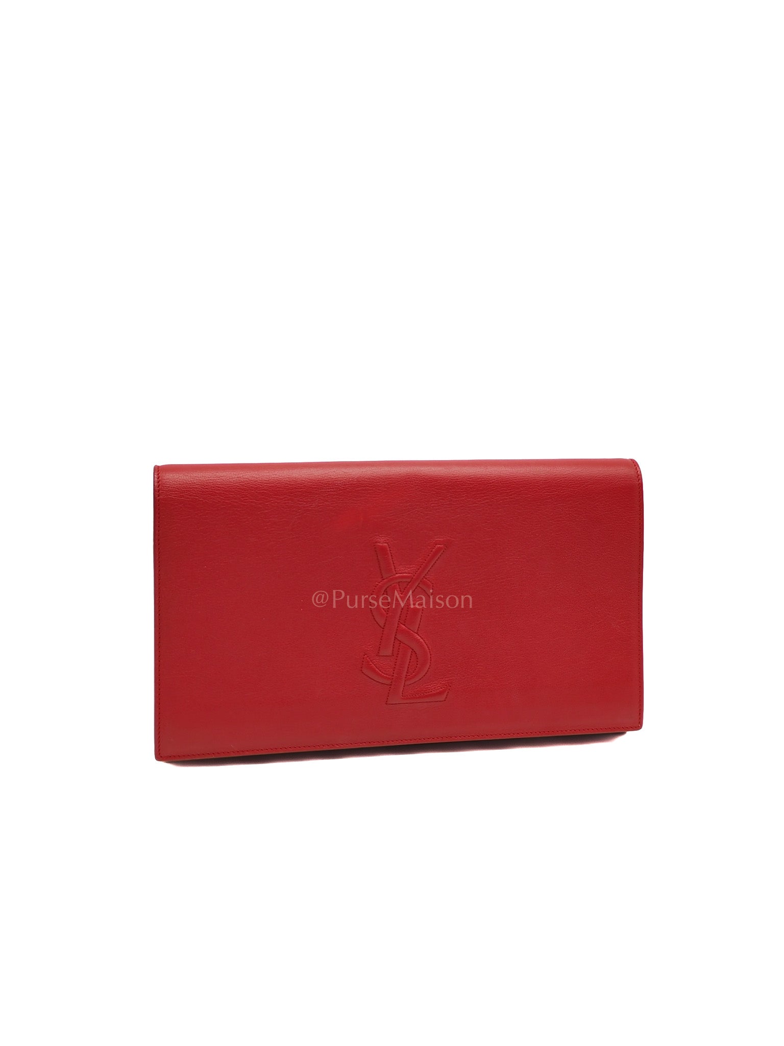 Kate Clutch in Red Grained Calfskin Leather