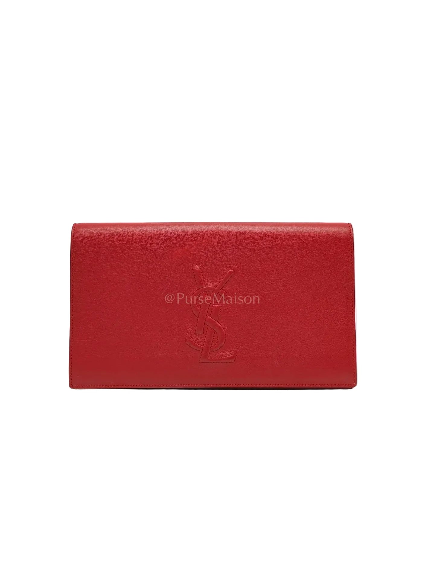 Kate Clutch in Red Grained Calfskin Leather