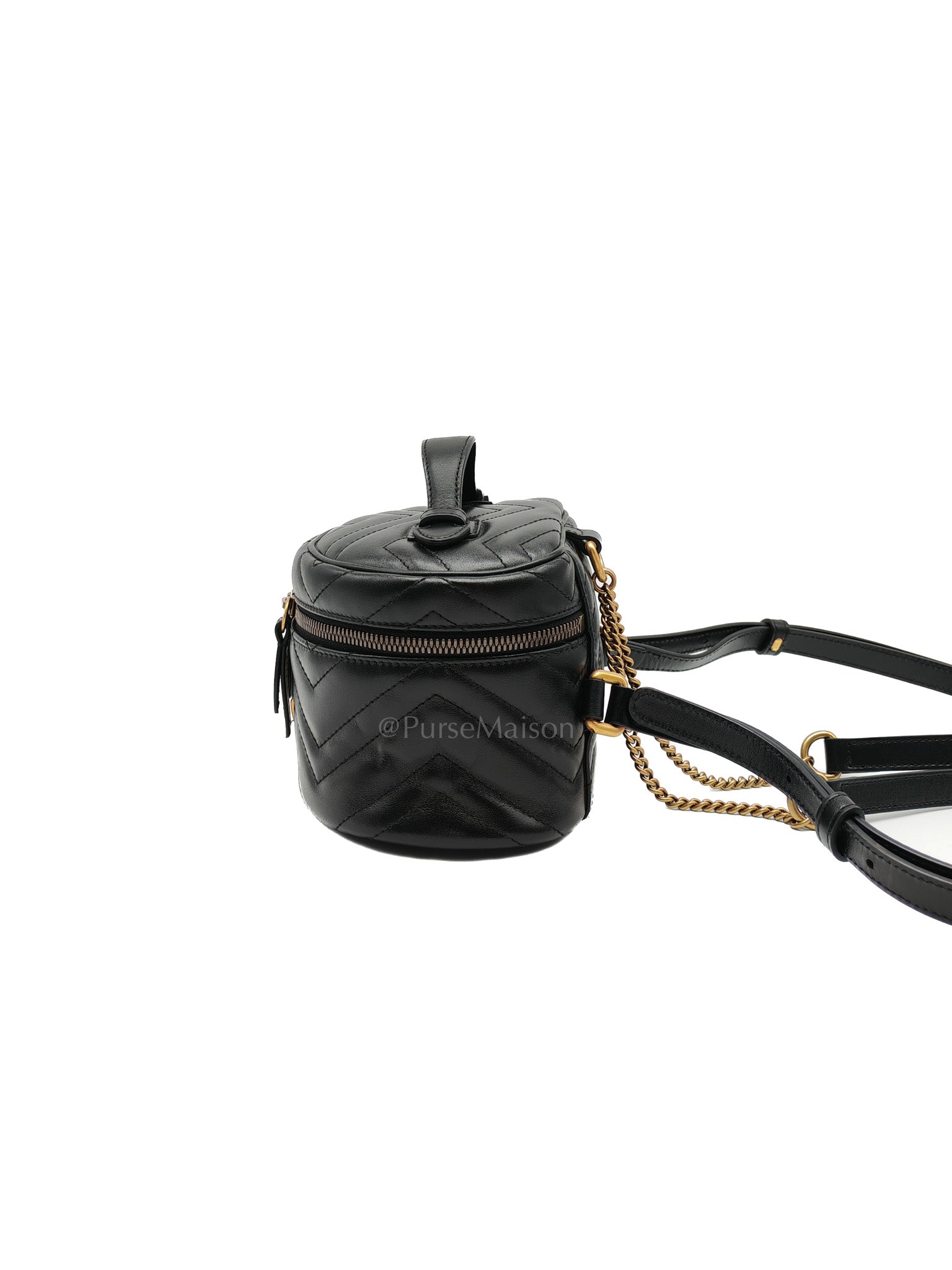 Marmont Black Vanity Matelasse Leather Backpack