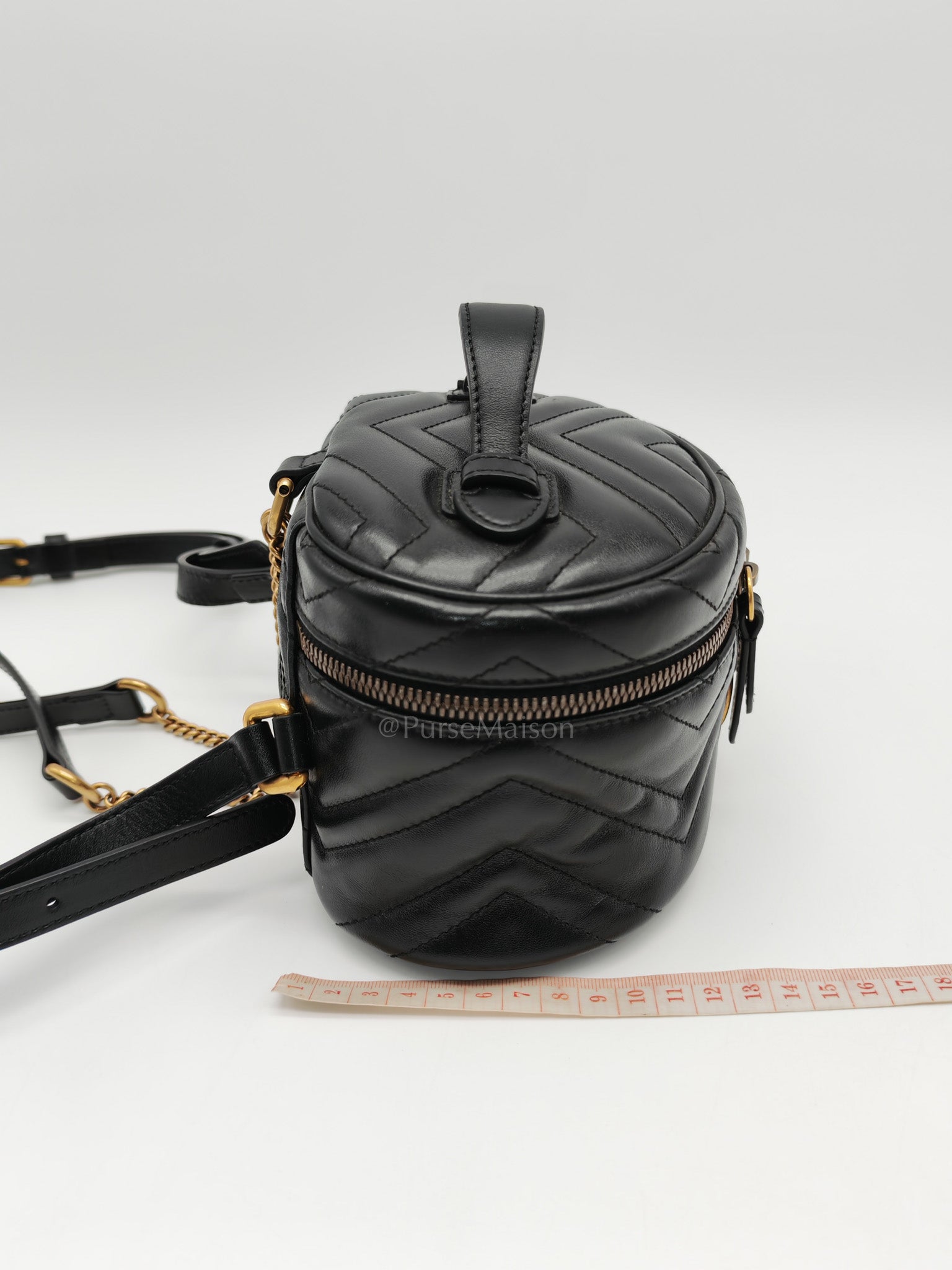 Marmont Black Vanity Matelasse Leather Backpack