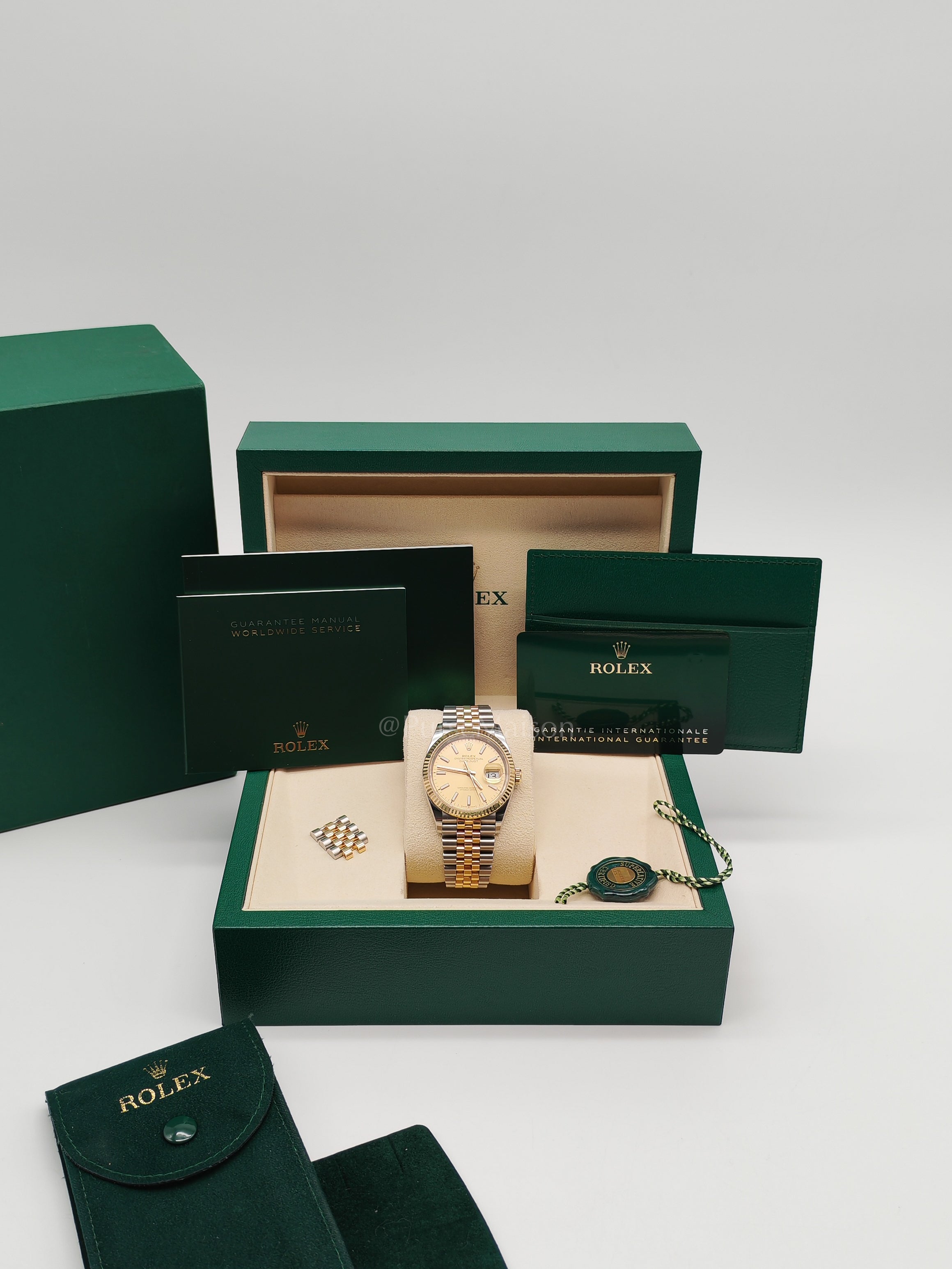 Datejust 36mm Reference 126233 Oyster Steel Yellow Gold Two Tone and Champagne Dial Jubilee Bracelet | Purse Maison Luxury Bags Shop