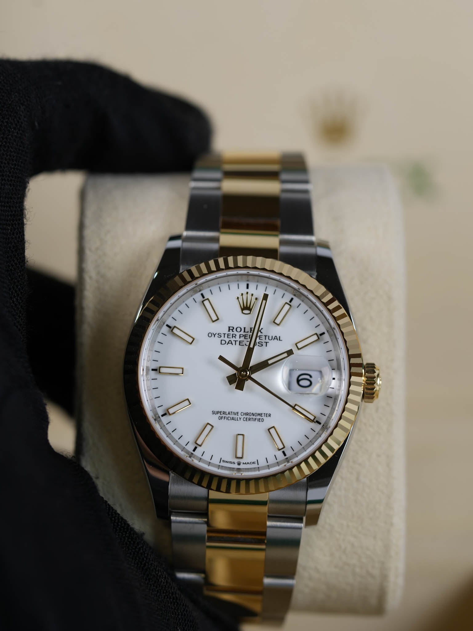 Datejust 36cm Two Tone White Dial Stainless Strap (Reference Number 126233) | Purse Maison Luxury Bags Shop