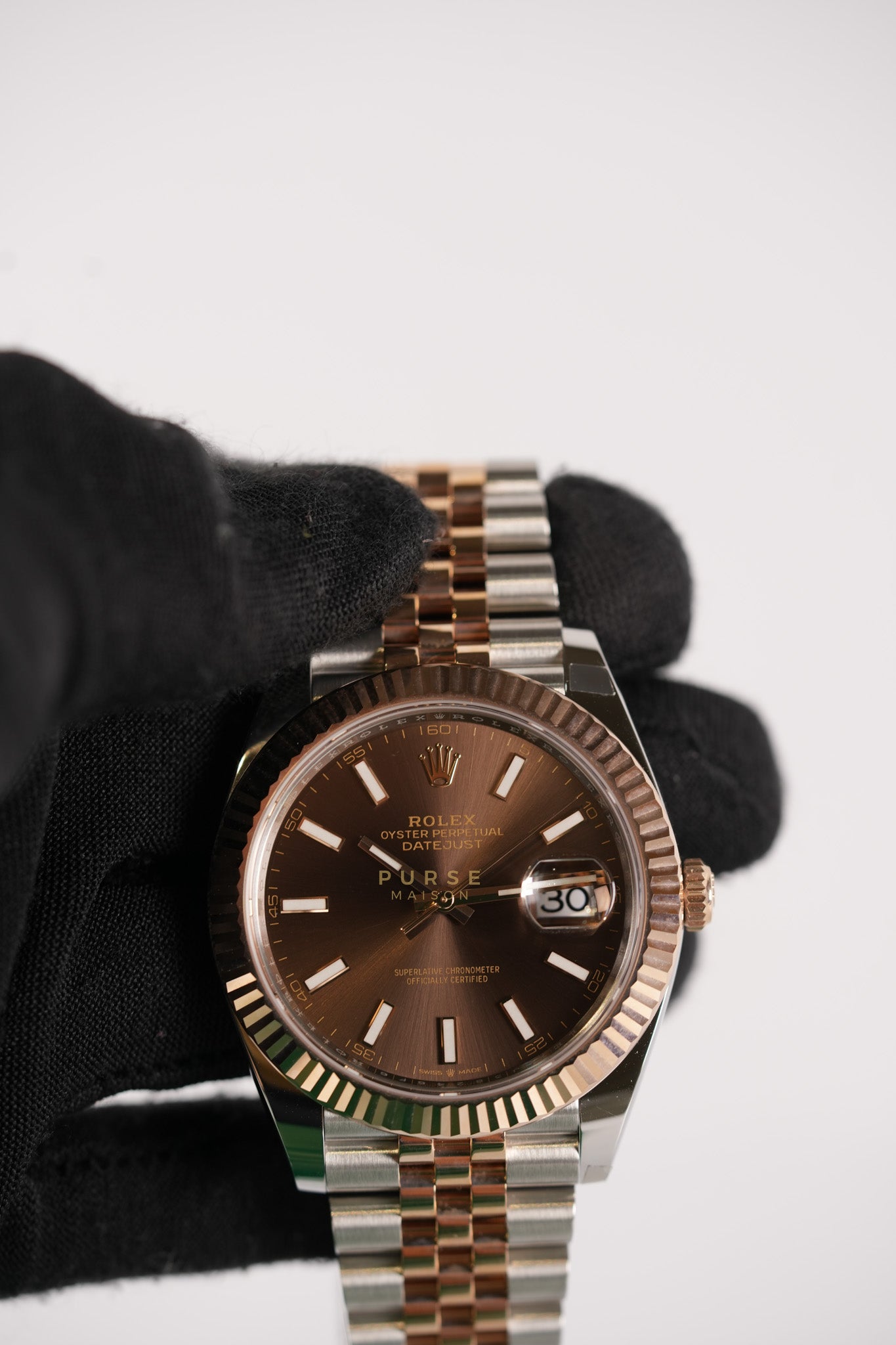 Datejust 41mm Everose Gold Stainless Strap Reference Number 126331 | Purse Maison Luxury Bags Shop