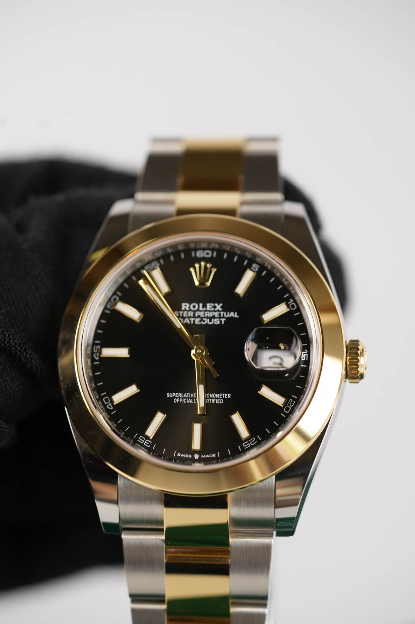 Datejust 41mm Two-Tone Black Dial Men’s Watch Reference Number 126303 | Purse Maison Luxury Bags Shop