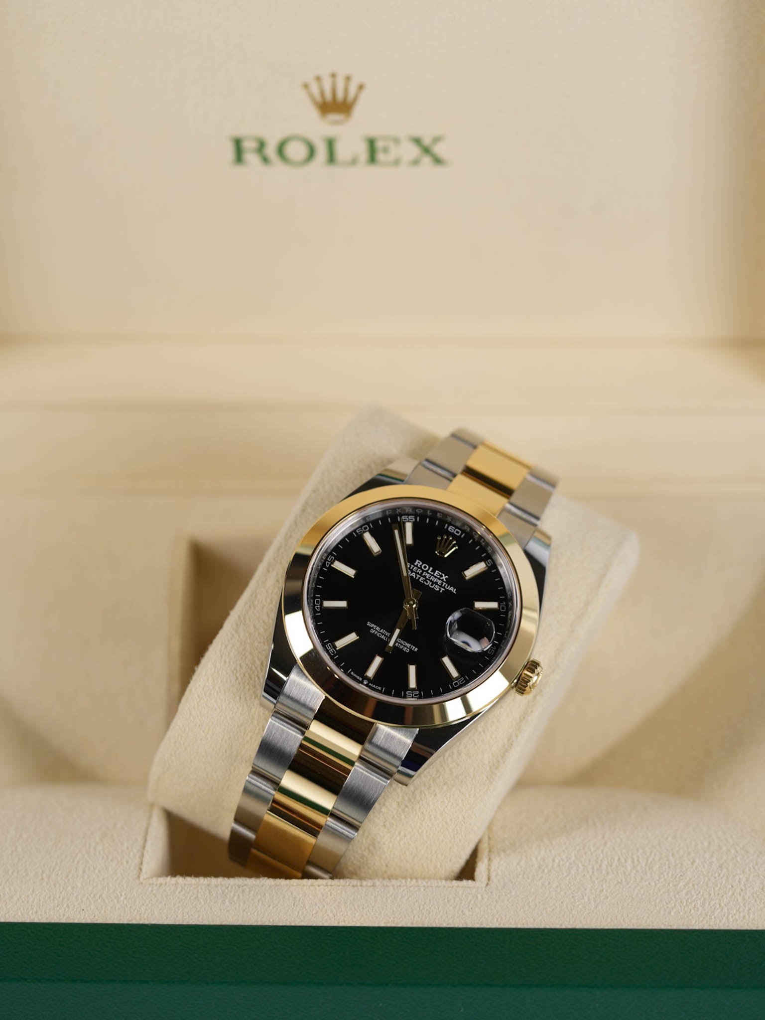 Datejust 41mm Two-Tone Black Dial Men’s Watch Reference Number 126303 | Purse Maison Luxury Bags Shop