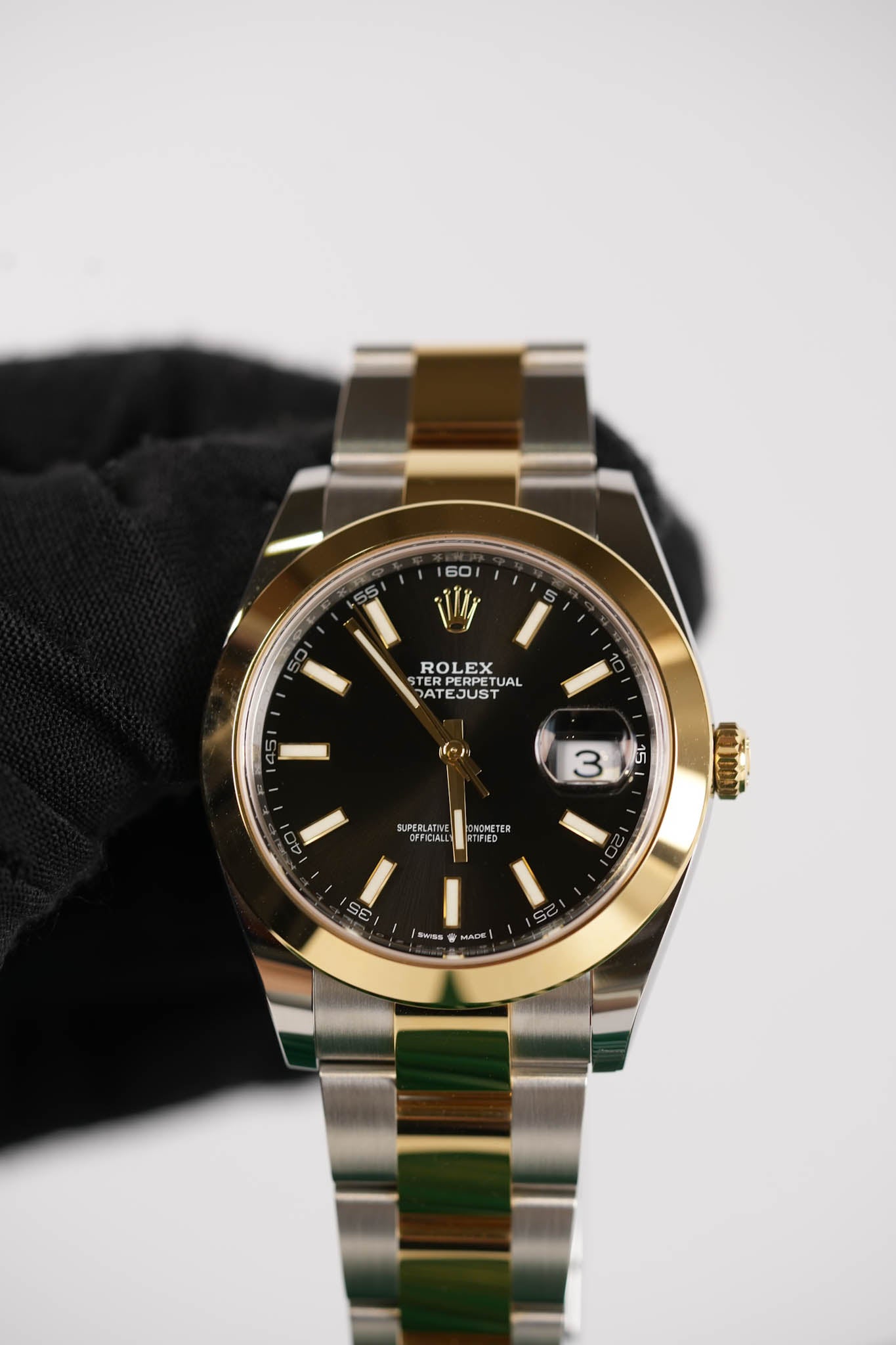 Datejust 41mm Two-Tone Black Dial Men’s Watch Reference Number 126303 | Purse Maison Luxury Bags Shop