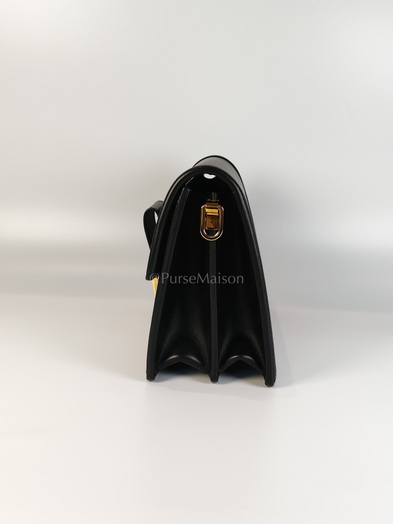 Dauphine MM in Black Epi Leather Shoulder Bag (Microchip) | Purse Maison Luxury Bags Shop