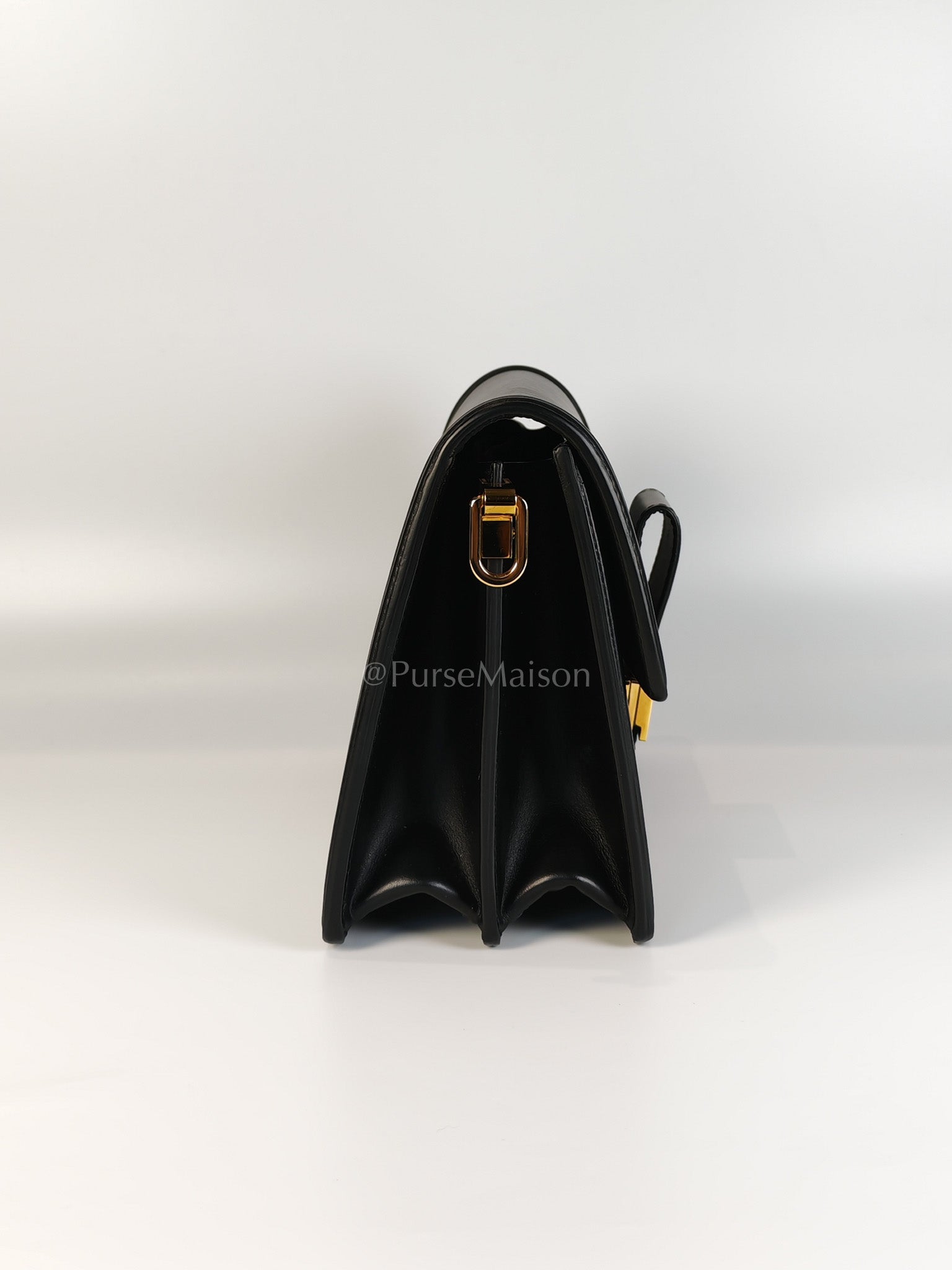 Dauphine MM in Black Epi Leather Shoulder Bag (Microchip) | Purse Maison Luxury Bags Shop