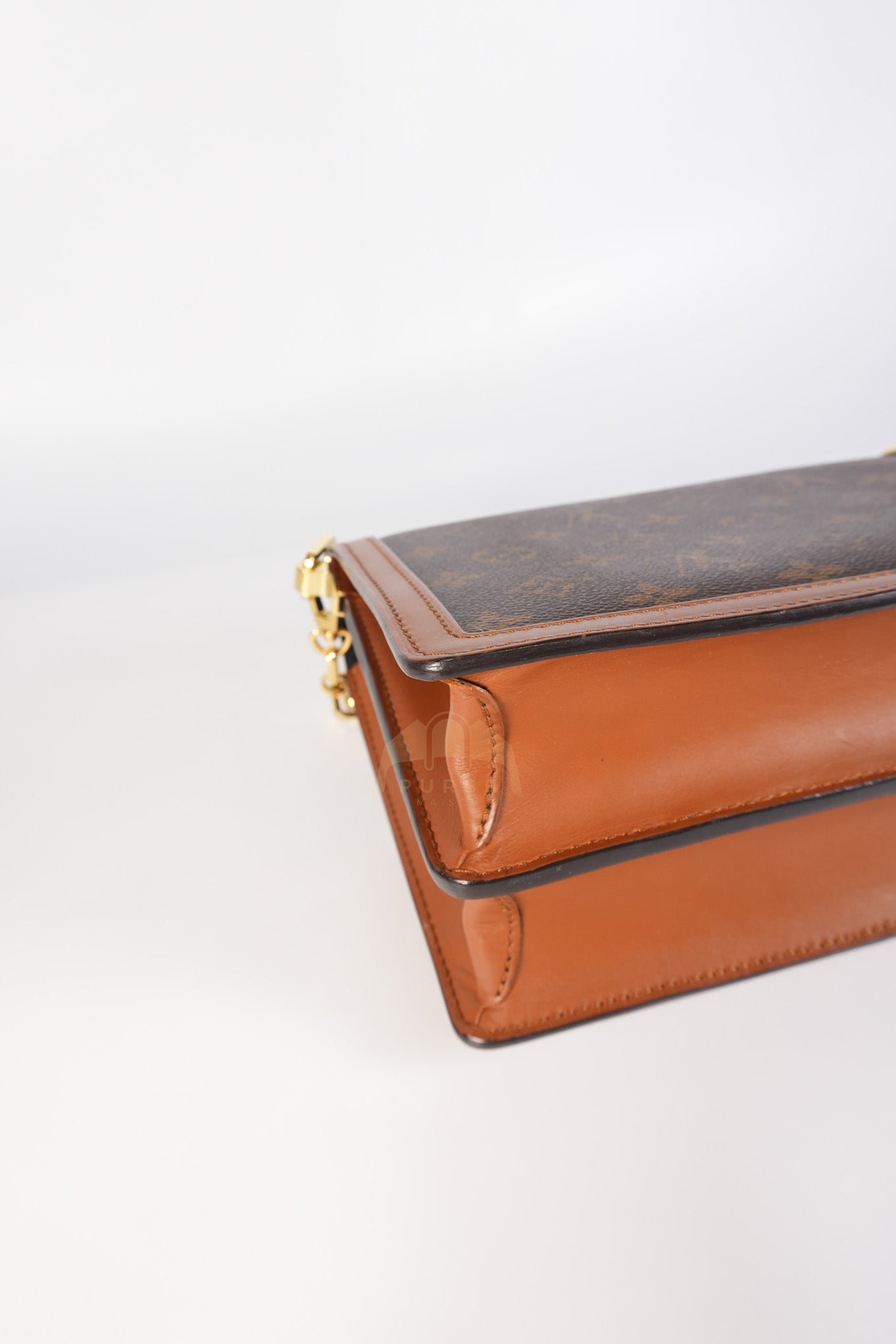 Dauphine MM Shoulder Bag in Reverse Monogram Canvas & Gold Hardware (Date Code: CA4109) | Purse Maison Luxury Bags Shop