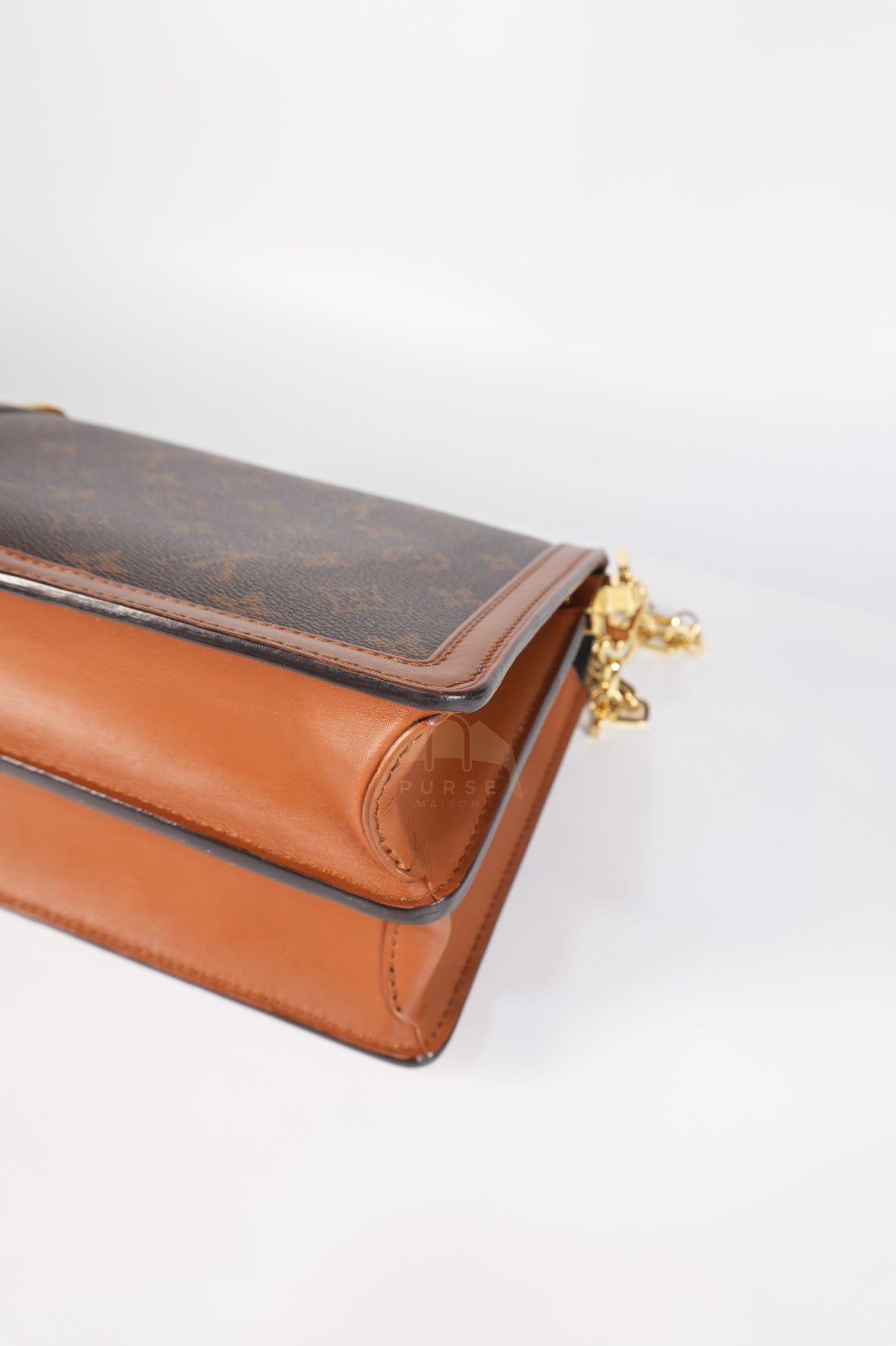 Dauphine MM Shoulder Bag in Reverse Monogram Canvas & Gold Hardware (Date Code: CA4109) | Purse Maison Luxury Bags Shop