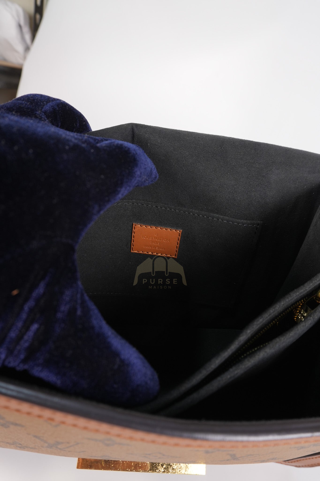 Dauphine MM Shoulder Bag in Reverse Monogram Canvas & Gold Hardware (Date Code: CA4109) | Purse Maison Luxury Bags Shop