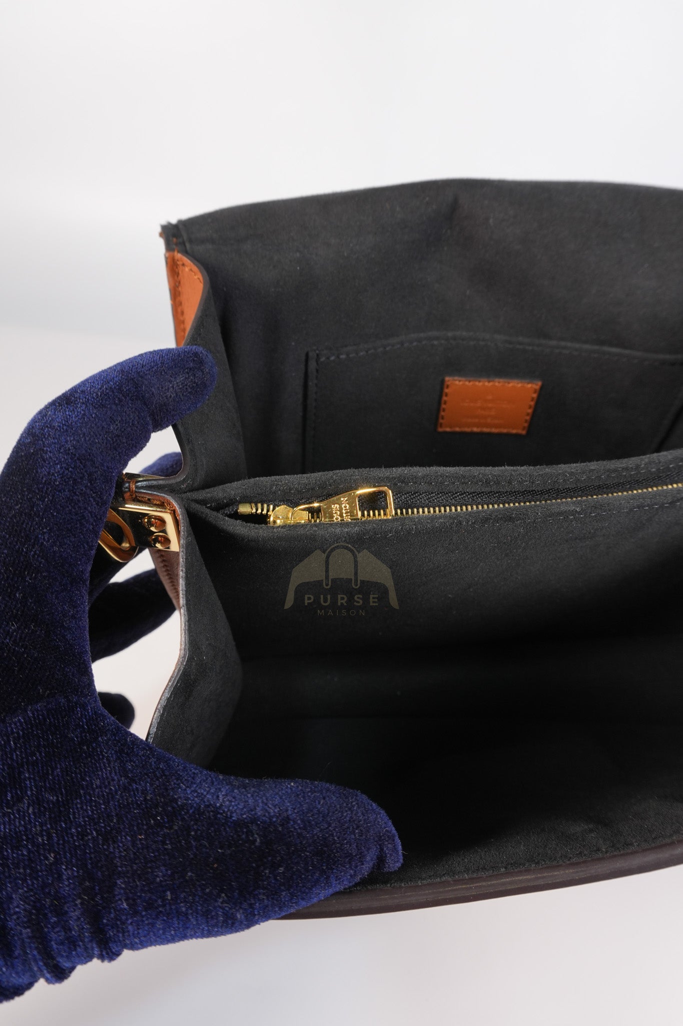 Dauphine MM Shoulder Bag in Reverse Monogram Canvas & Gold Hardware (Date Code: CA4109) | Purse Maison Luxury Bags Shop