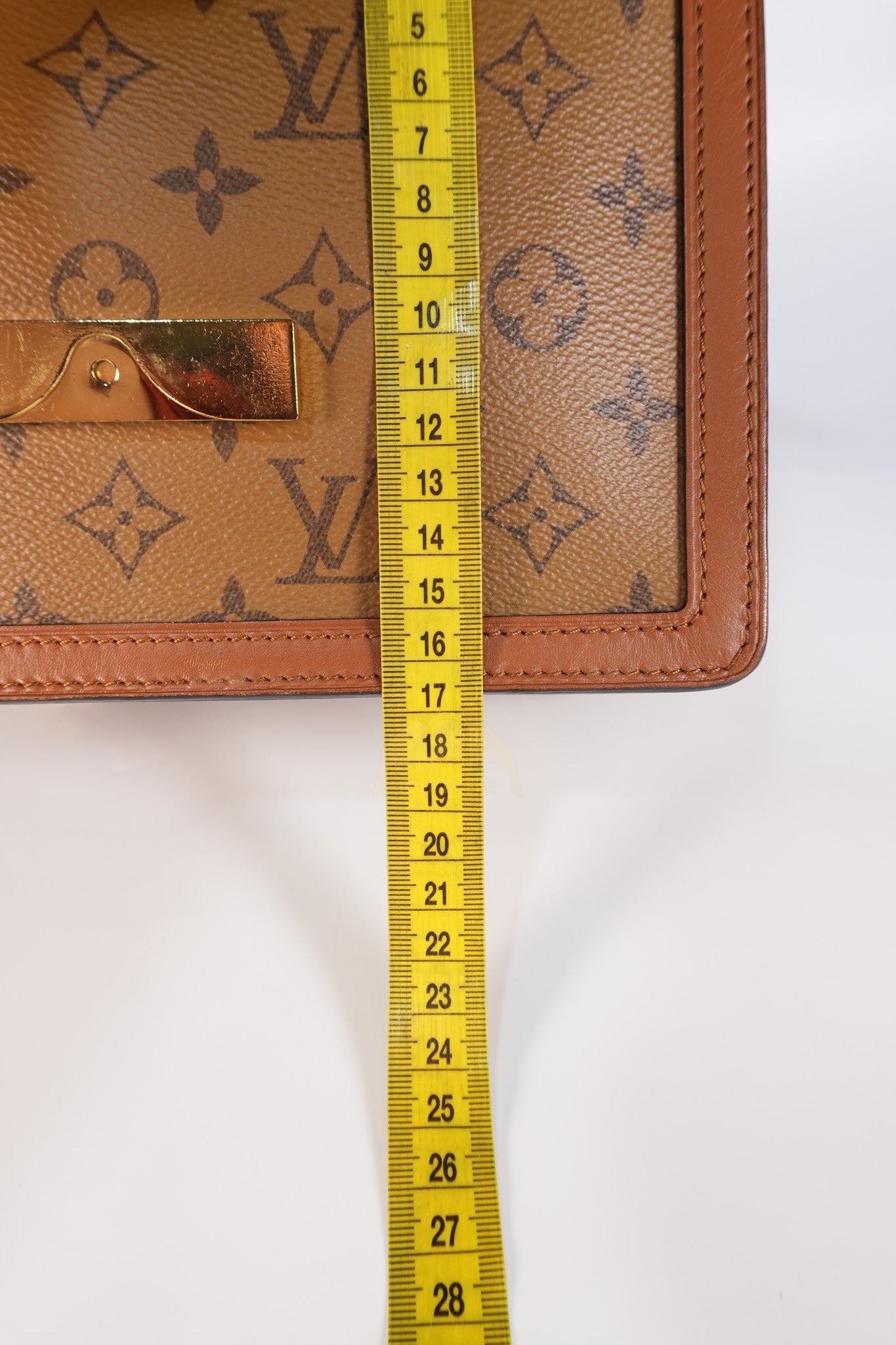 Dauphine MM Shoulder Bag in Reverse Monogram Canvas & Gold Hardware (Date Code: CA4109) | Purse Maison Luxury Bags Shop