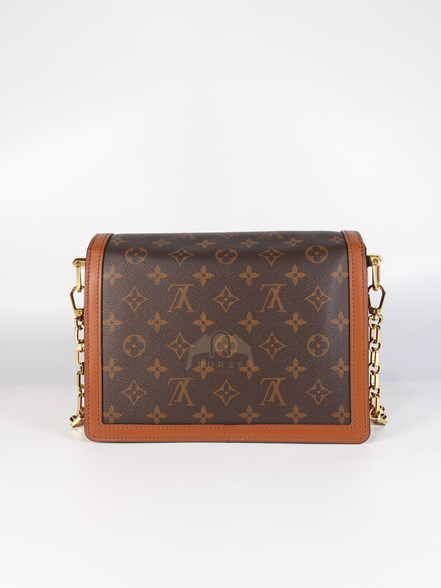 Dauphine MM Shoulder Bag in Reverse Monogram Canvas & Gold Hardware (Date Code: CA4109) | Purse Maison Luxury Bags Shop