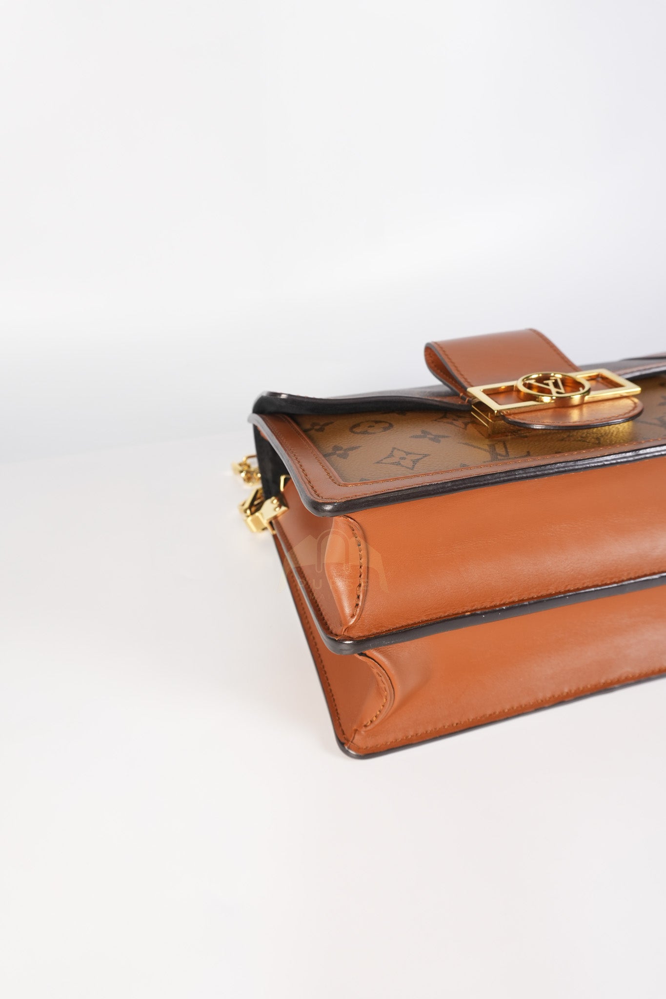 Dauphine MM Shoulder Bag in Reverse Monogram Canvas & Gold Hardware (Date Code: CA4109) | Purse Maison Luxury Bags Shop