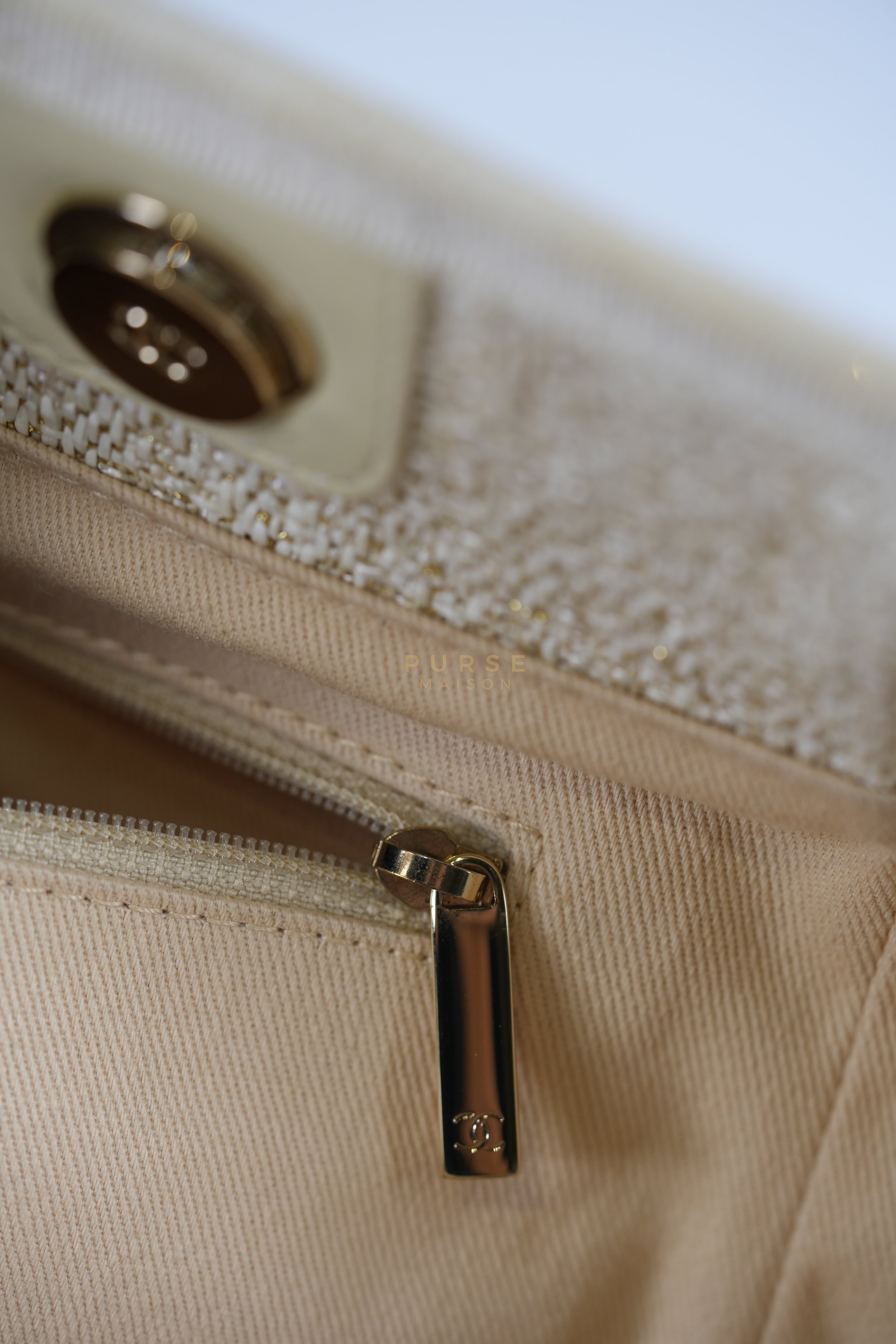 Deauville Medium Tote Bag in Raffia Canvas (Series 31) | Purse Maison Luxury Bags Shop