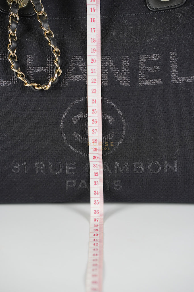 Deauville Tote Bag Black Microchip Large | Purse Maison Luxury Bags Shop