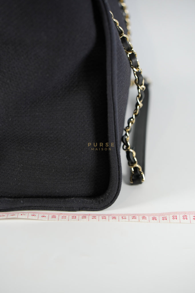 Deauville Tote Bag Black Microchip Large | Purse Maison Luxury Bags Shop