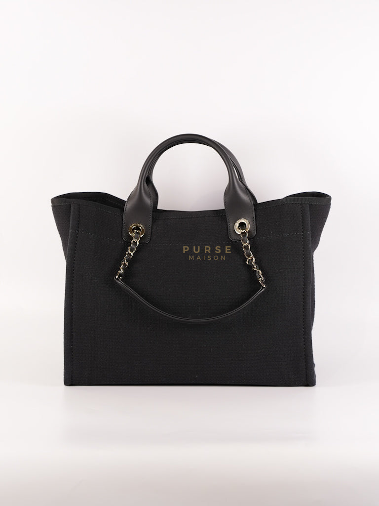 Deauville Tote Bag Black Microchip Large | Purse Maison Luxury Bags Shop