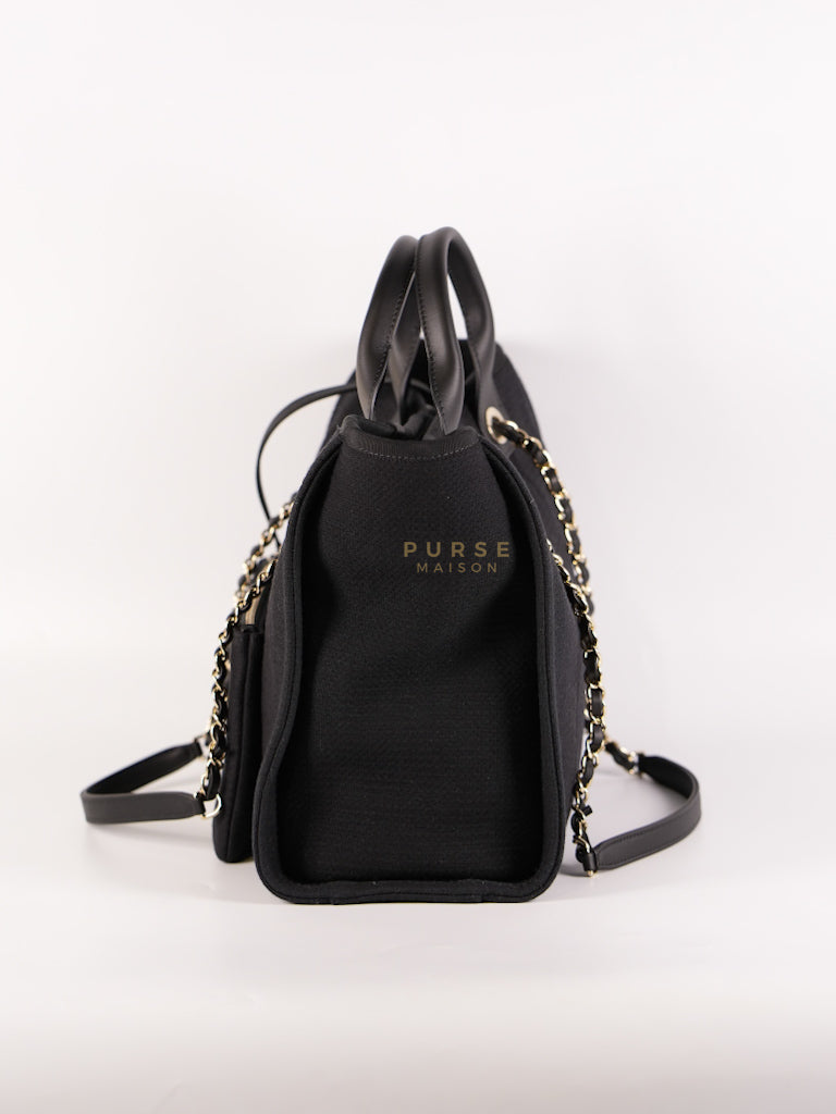 Deauville Tote Bag Black Microchip Large | Purse Maison Luxury Bags Shop