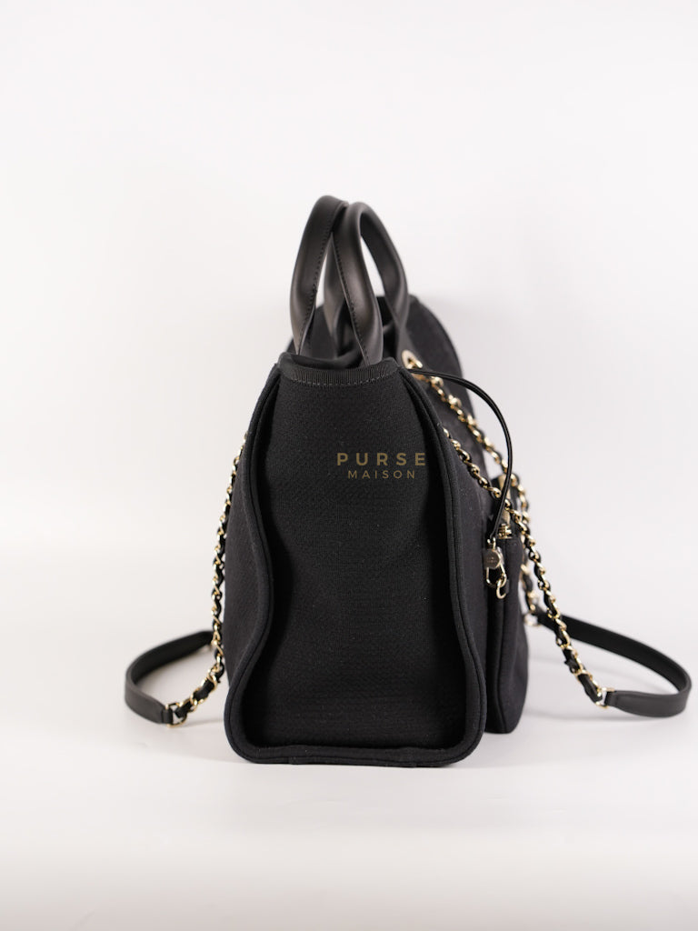 Deauville Tote Bag Black Microchip Large | Purse Maison Luxury Bags Shop