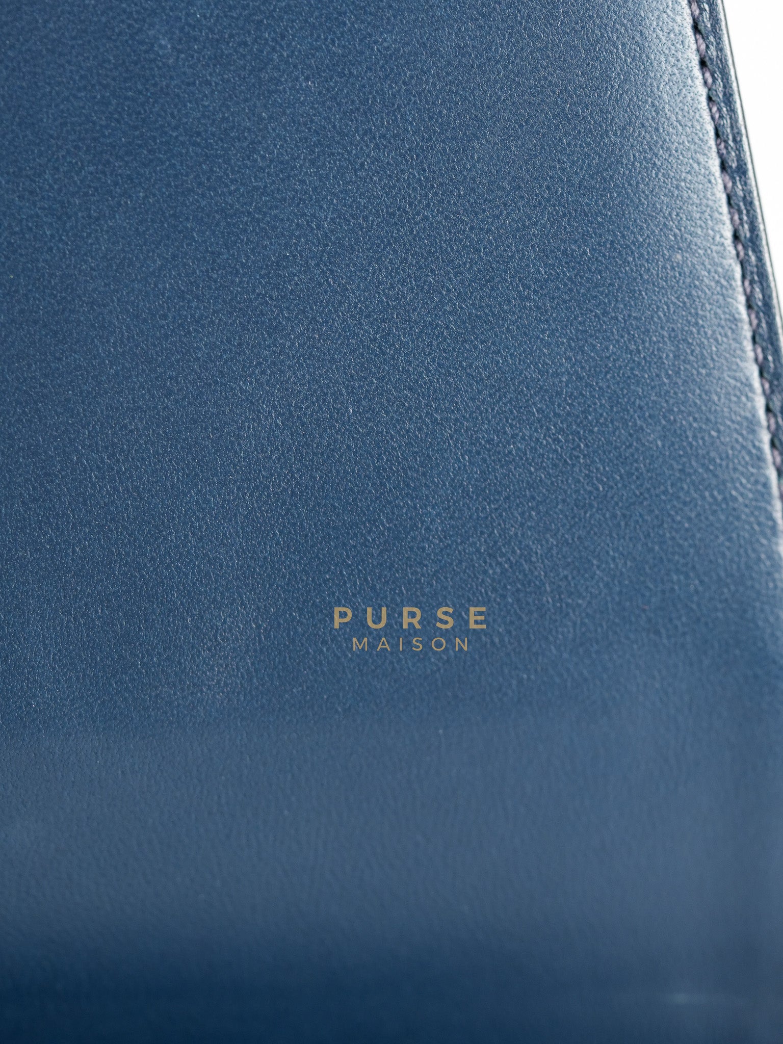 Della Cavalleria in Blue Epsom Leather & Gold Hardware Stamp B(2023) | Purse Maison Luxury Bags Shop