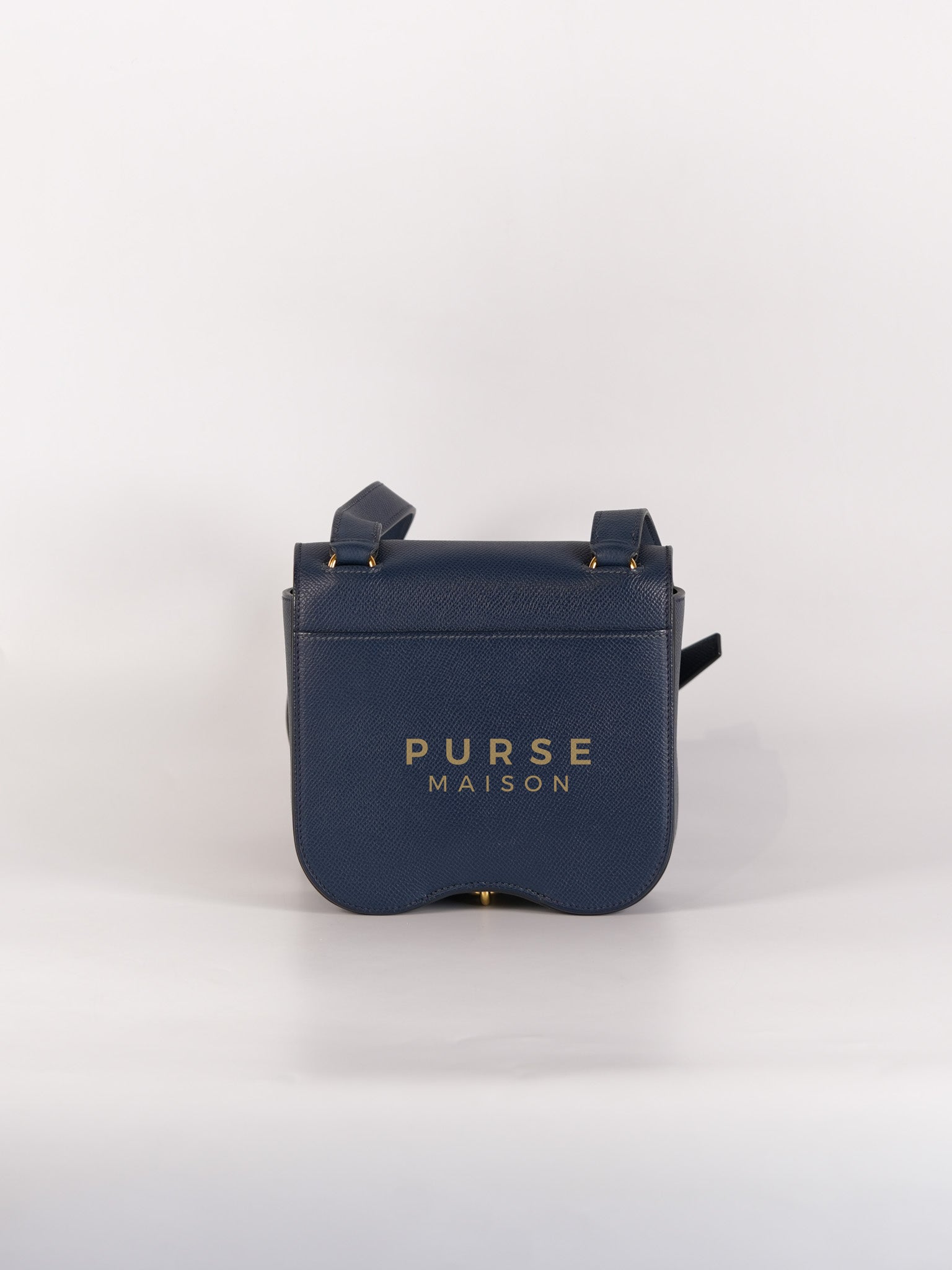 Della Cavalleria in Blue Epsom Leather & Gold Hardware Stamp B(2023) | Purse Maison Luxury Bags Shop