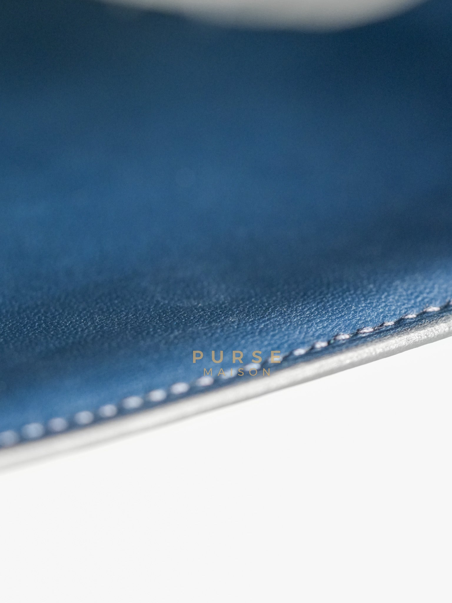 Della Cavalleria in Blue Epsom Leather & Gold Hardware Stamp B(2023) | Purse Maison Luxury Bags Shop