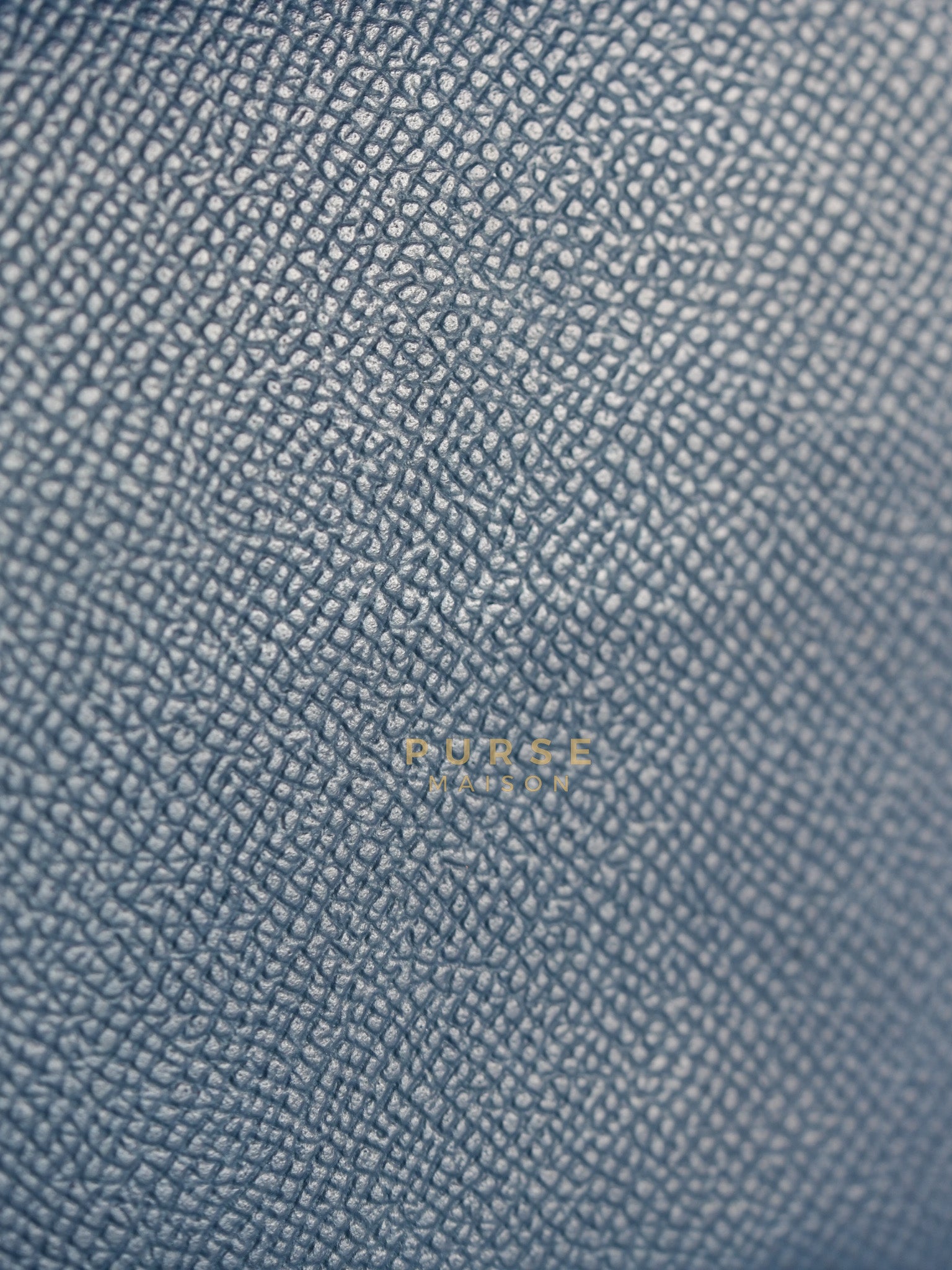 Della Cavalleria in Blue Epsom Leather & Gold Hardware Stamp B(2023) | Purse Maison Luxury Bags Shop