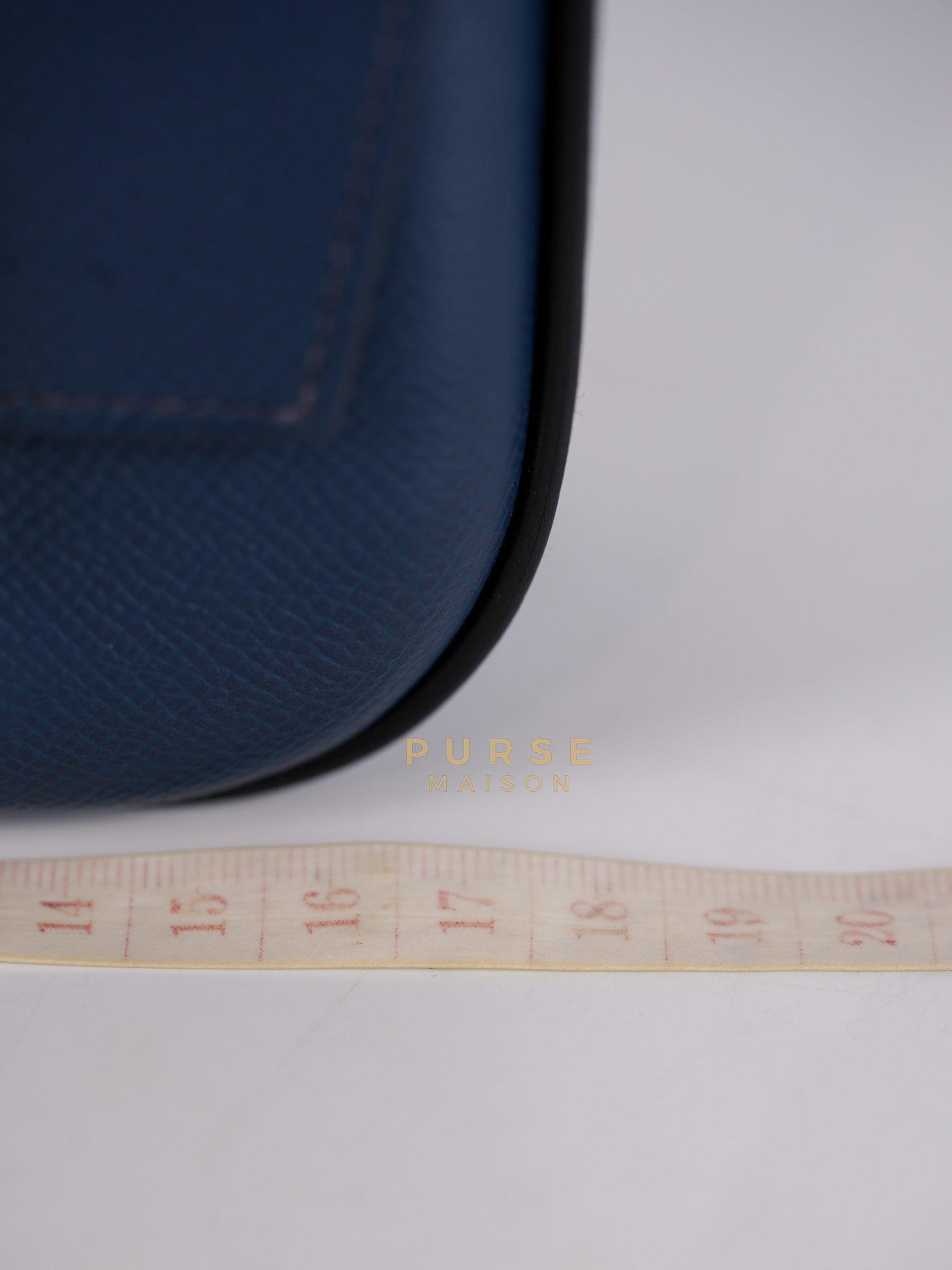 Della Cavalleria in Blue Epsom Leather & Gold Hardware Stamp B(2023) | Purse Maison Luxury Bags Shop