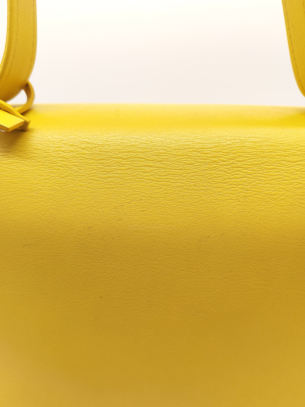 Delvaux Tempete Handbag in Yellow Crisp Calf Leather and Gold Hardware | Purse Maison Luxury Bags Shop