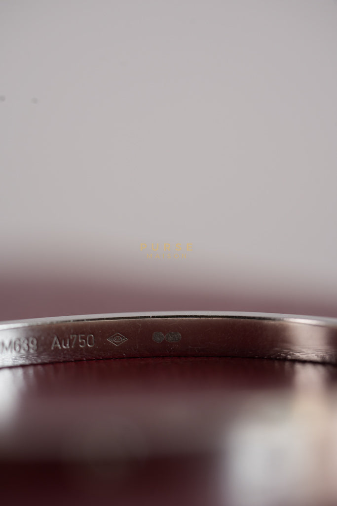 Diamond Love Bangle 18K White Gold | Purse Maison Luxury Bags Shop