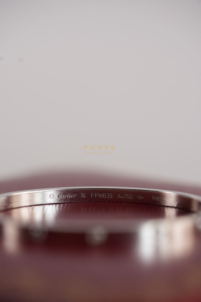 Diamond Love Bangle 18K White Gold | Purse Maison Luxury Bags Shop