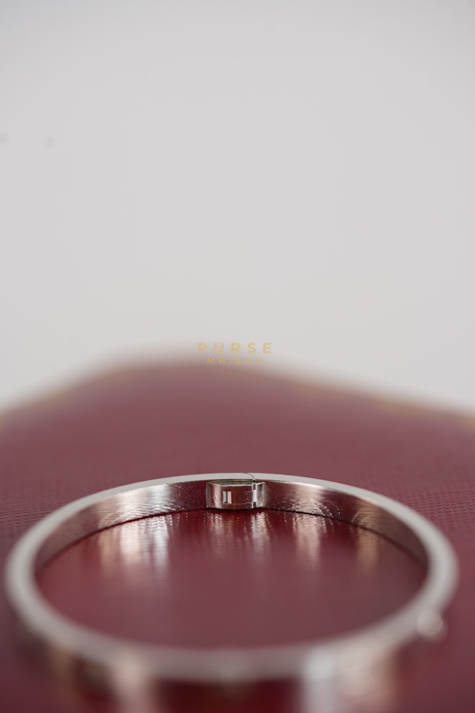 Diamond Love Bangle 18K White Gold | Purse Maison Luxury Bags Shop