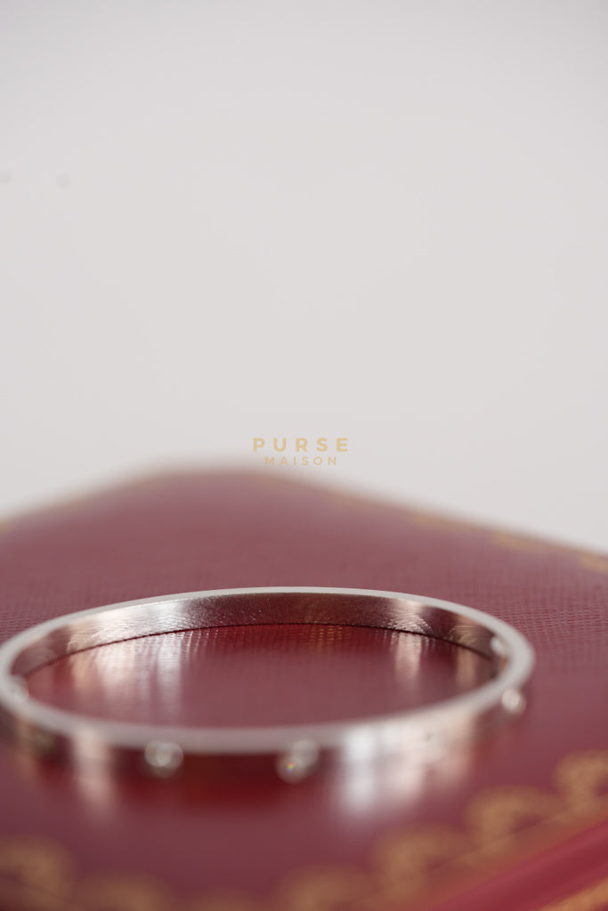 Diamond Love Bangle 18K White Gold | Purse Maison Luxury Bags Shop