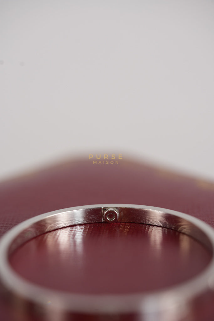 Diamond Love Bangle 18K White Gold | Purse Maison Luxury Bags Shop