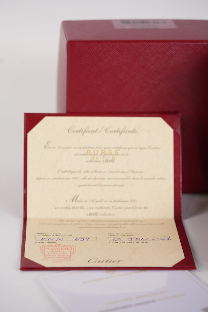 Diamond Love Bangle 18K White Gold | Purse Maison Luxury Bags Shop