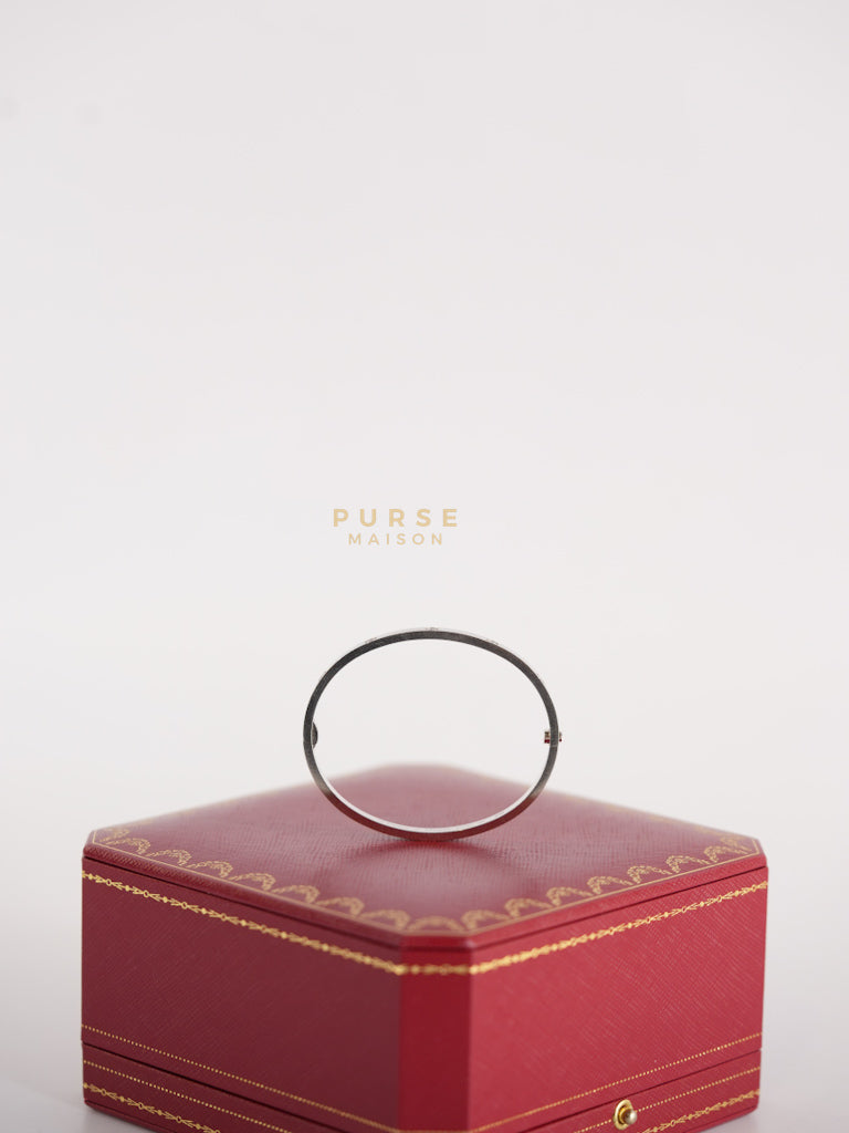 Diamond Love Bangle 18K White Gold | Purse Maison Luxury Bags Shop