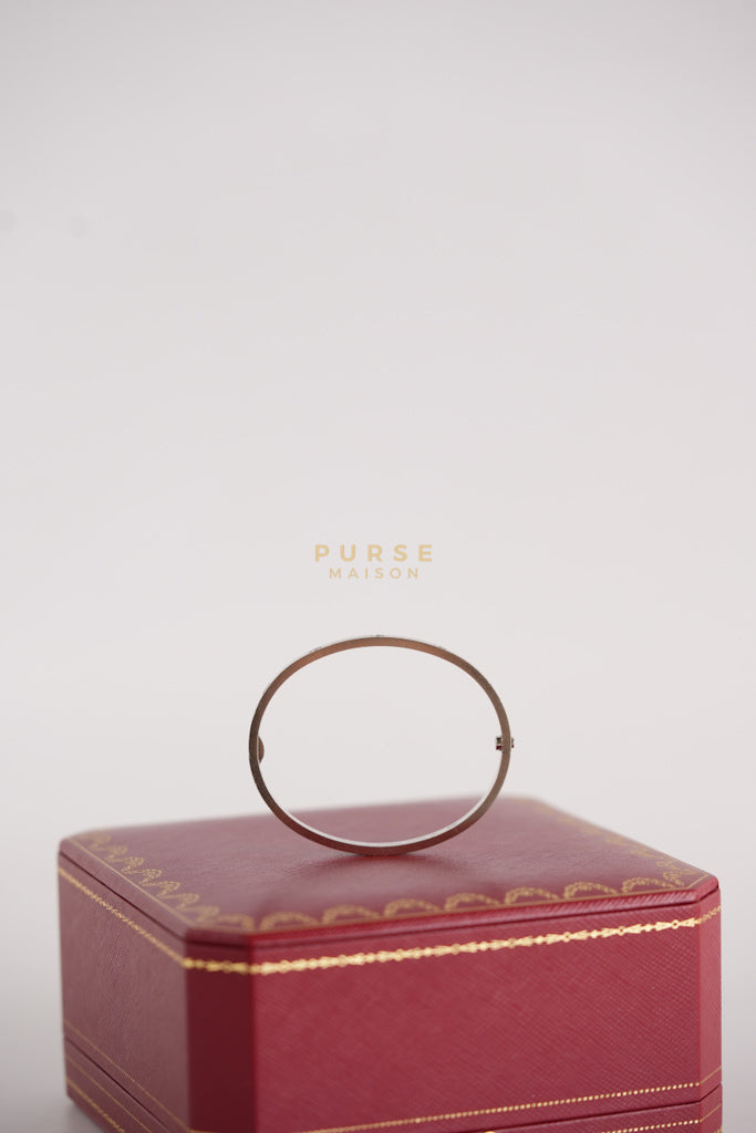 Diamond Love Bangle 18K White Gold | Purse Maison Luxury Bags Shop