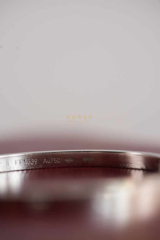 Diamond Love Bangle 18K White Gold | Purse Maison Luxury Bags Shop