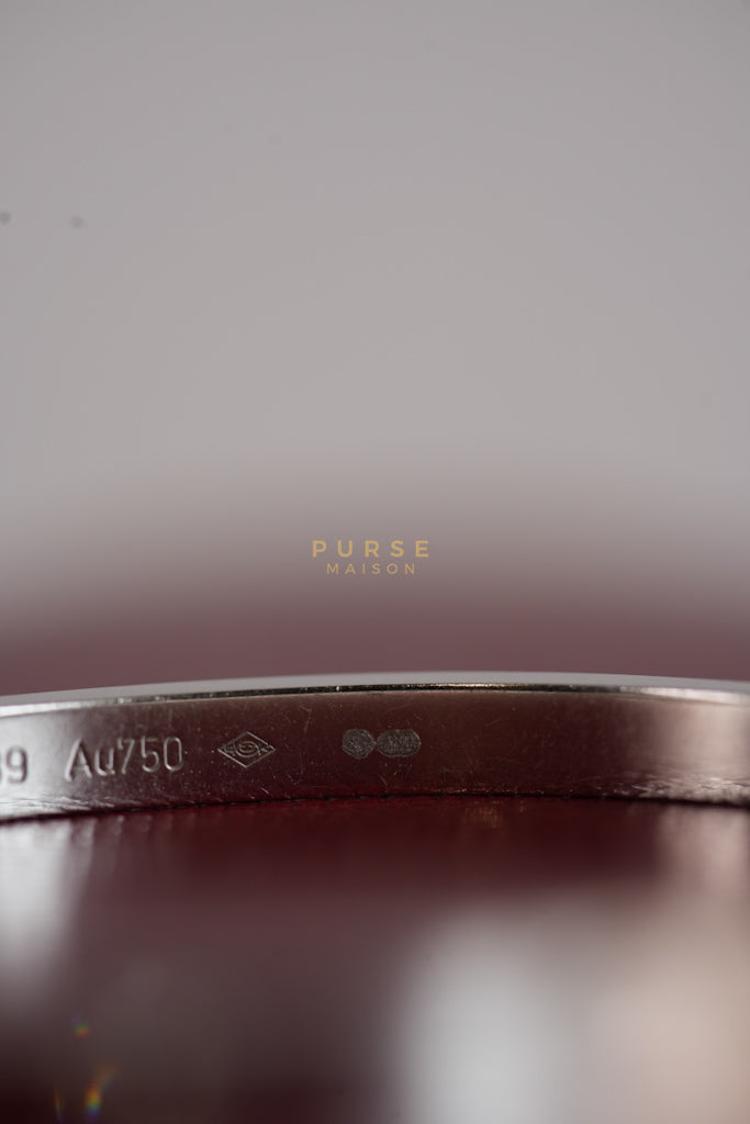 Diamond Love Bangle 18K White Gold | Purse Maison Luxury Bags Shop